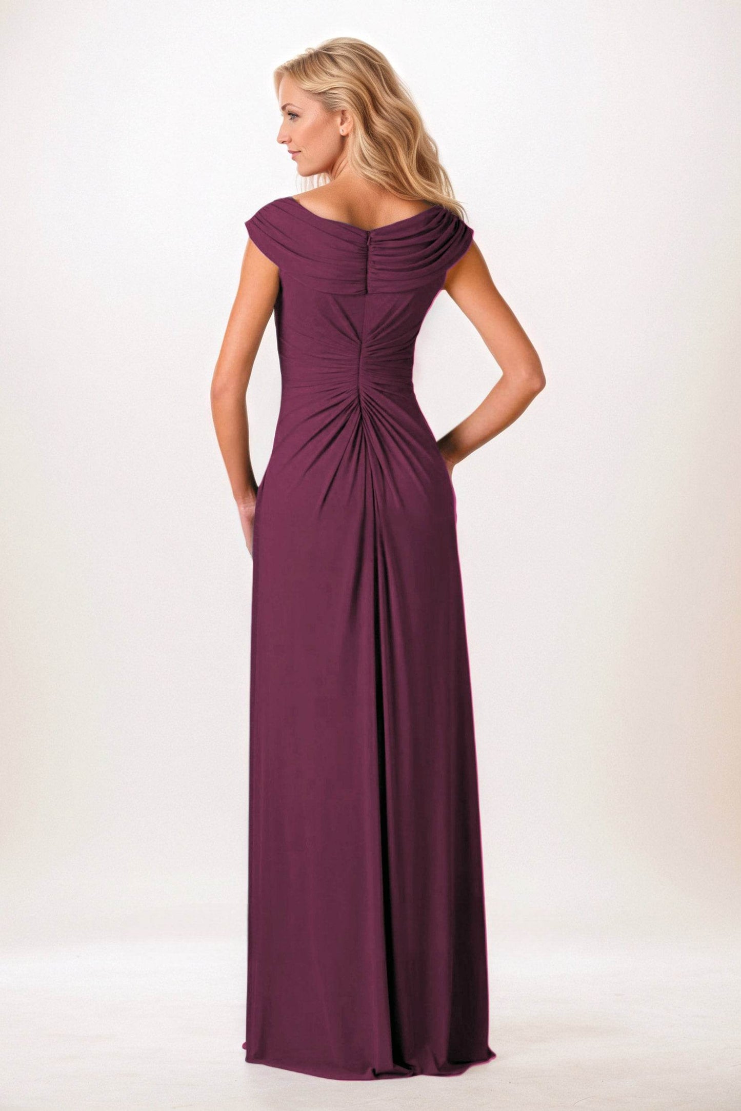 A-Line Maxi Chiffon Mother of the Bride Dresses CM0390 - COCOMELODY