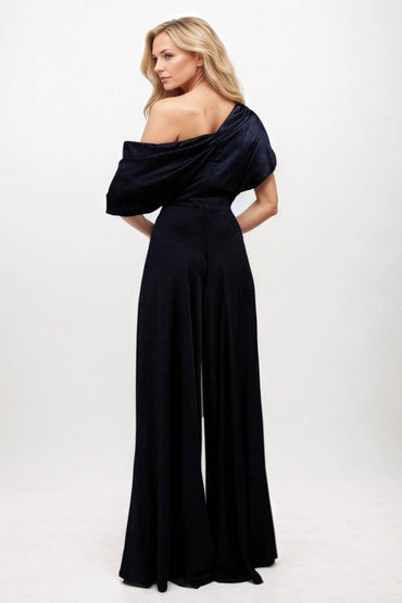 Jumpsuit Maxi Elastic Satin Chiffon Mother of the Bride Dresses CM0391 - COCOMELODY