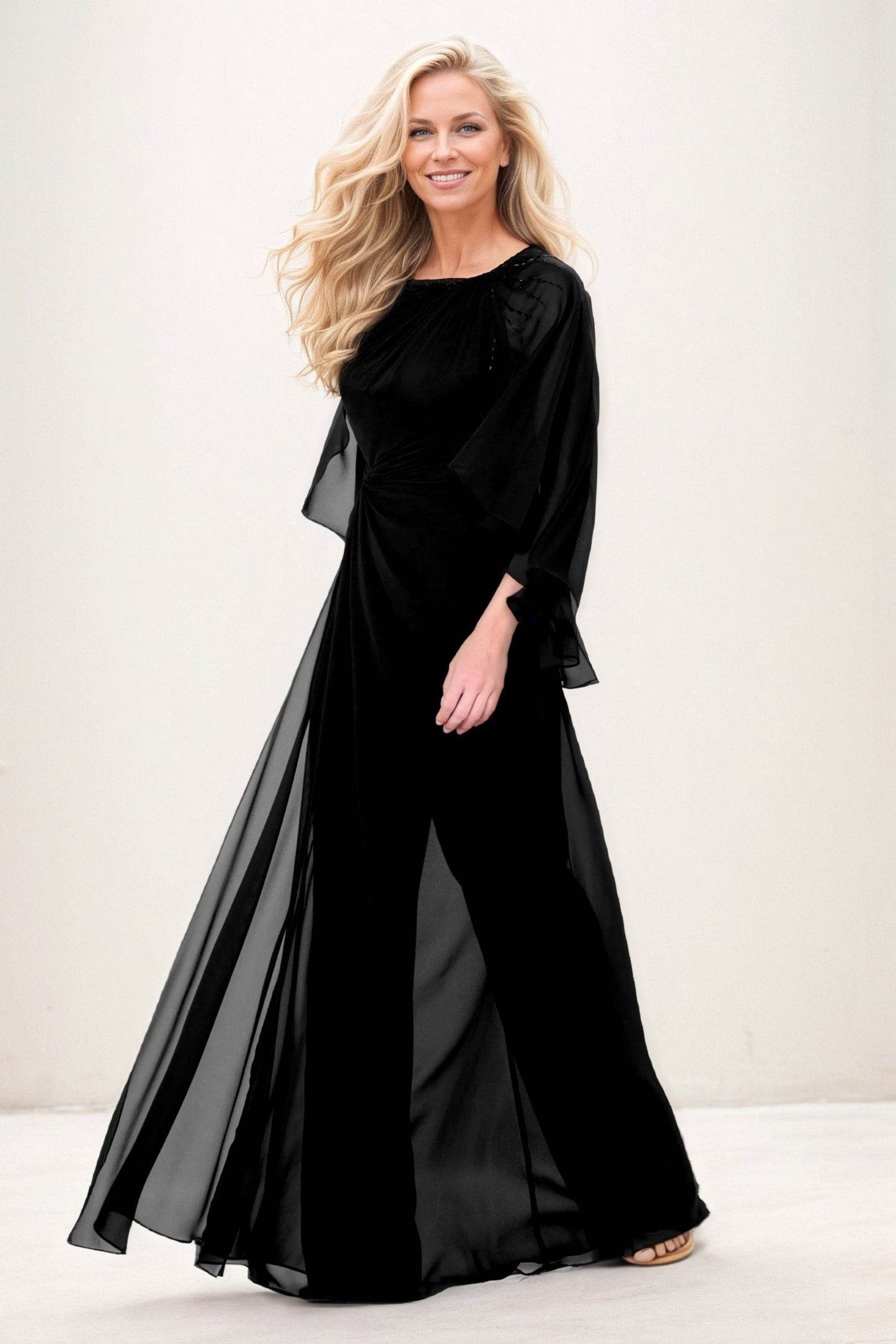 Jumpsuit Maxi Chiffon Mother of the Bride Dresses CM0392
