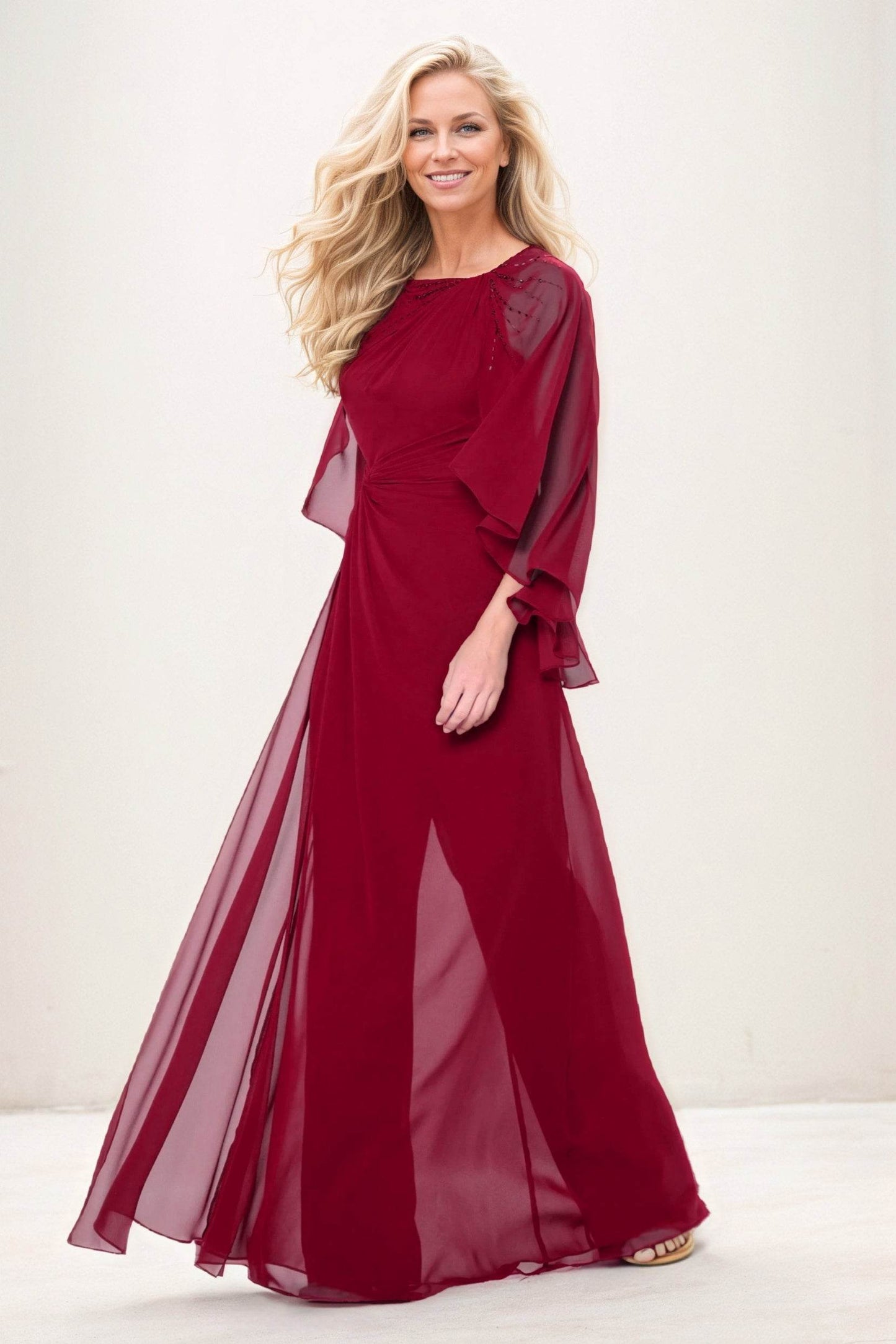 Jumpsuit Maxi Chiffon Mother of the Bride Dresses CM0392