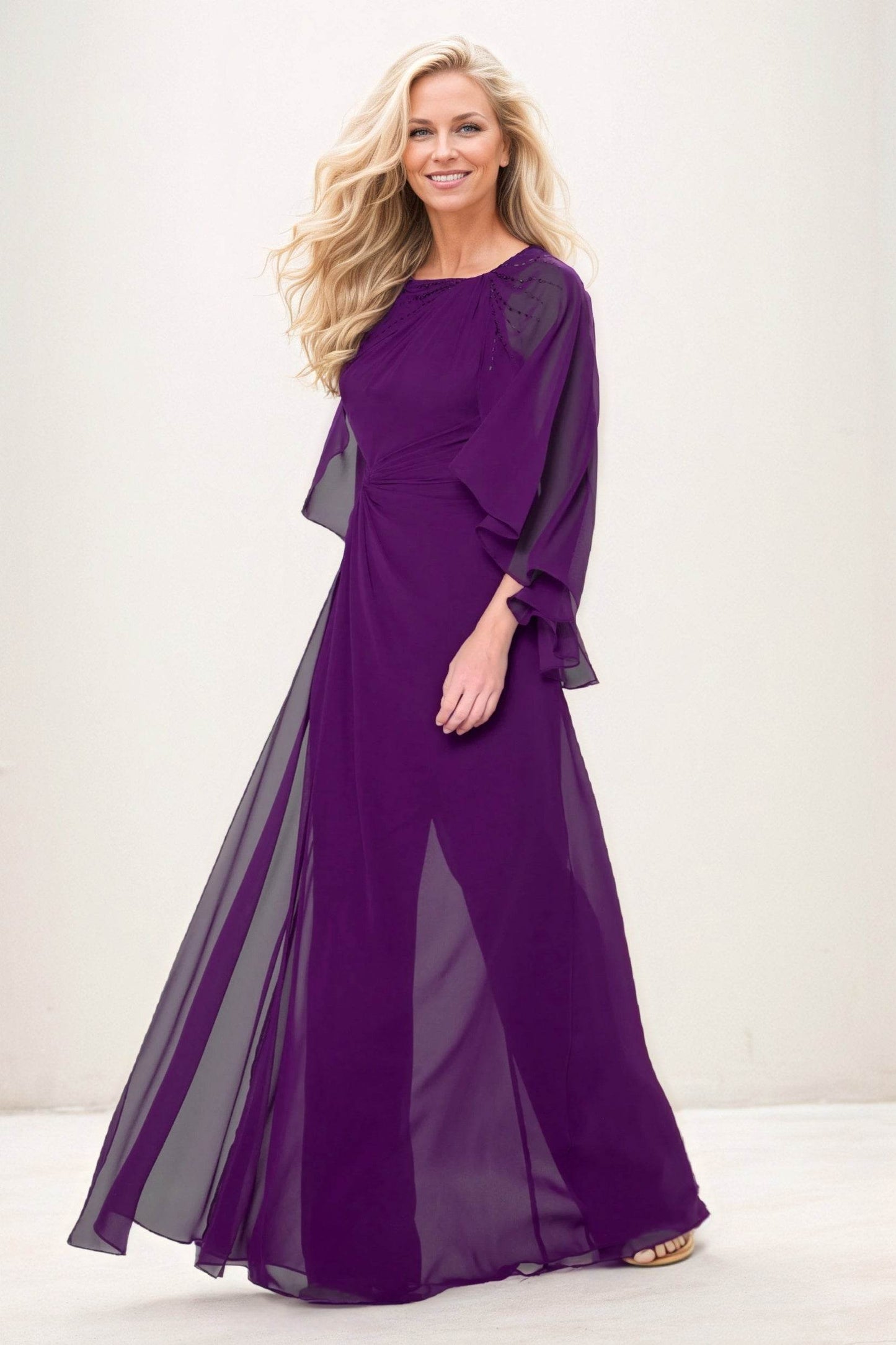 Jumpsuit Maxi Chiffon Mother of the Bride Dresses CM0392