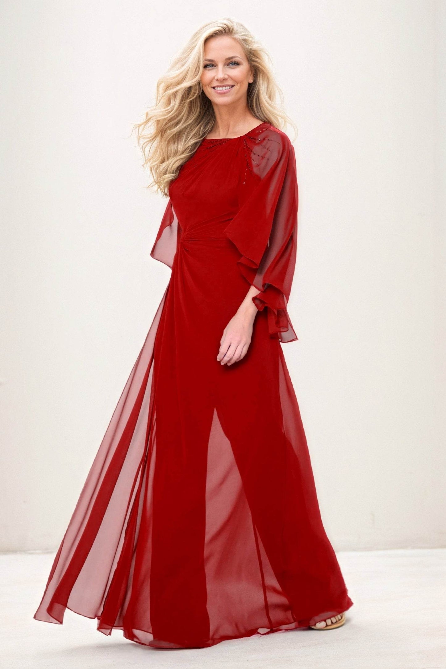 Jumpsuit Maxi Chiffon Mother of the Bride Dresses CM0392