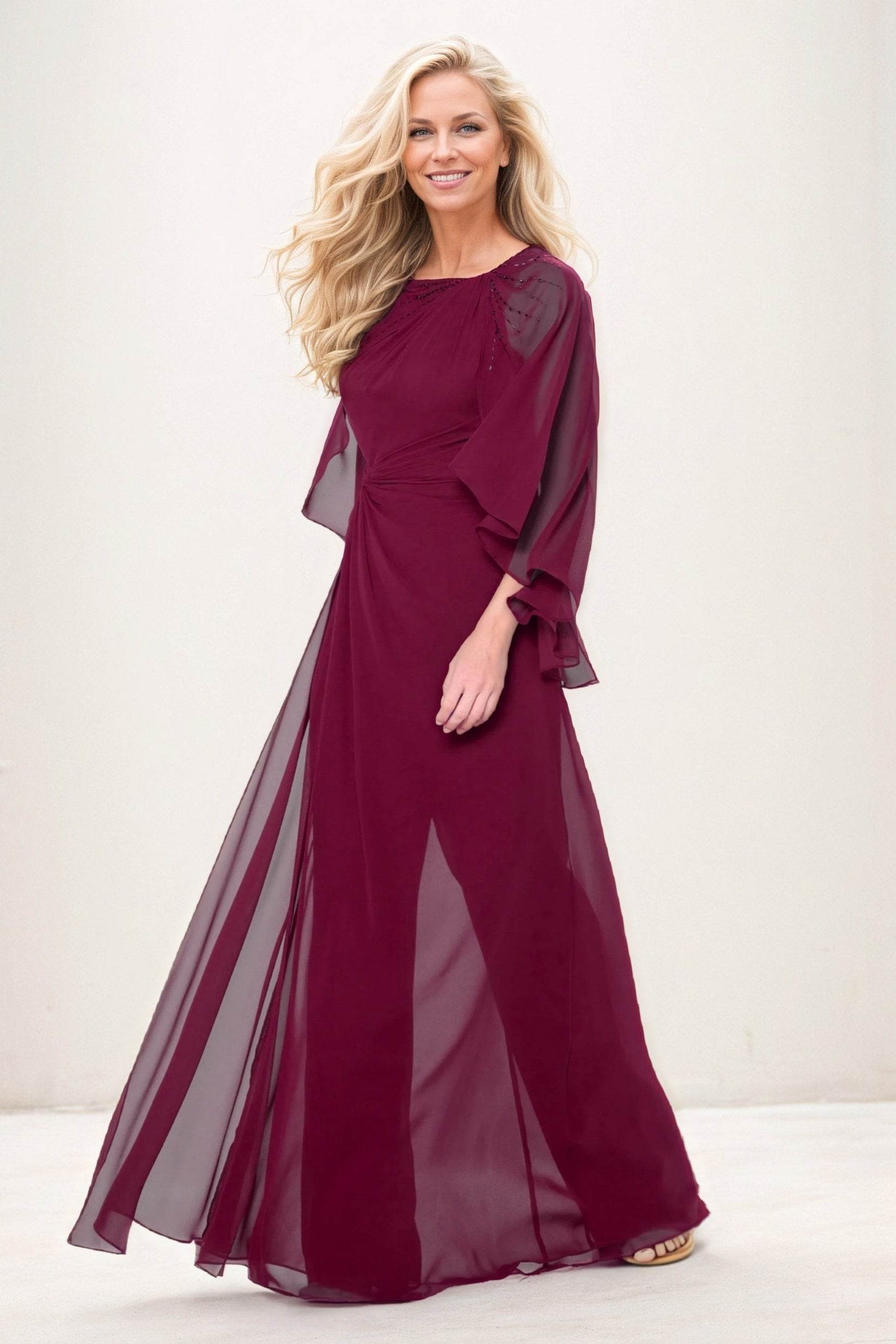 Jumpsuit Maxi Chiffon Mother of the Bride Dresses CM0392