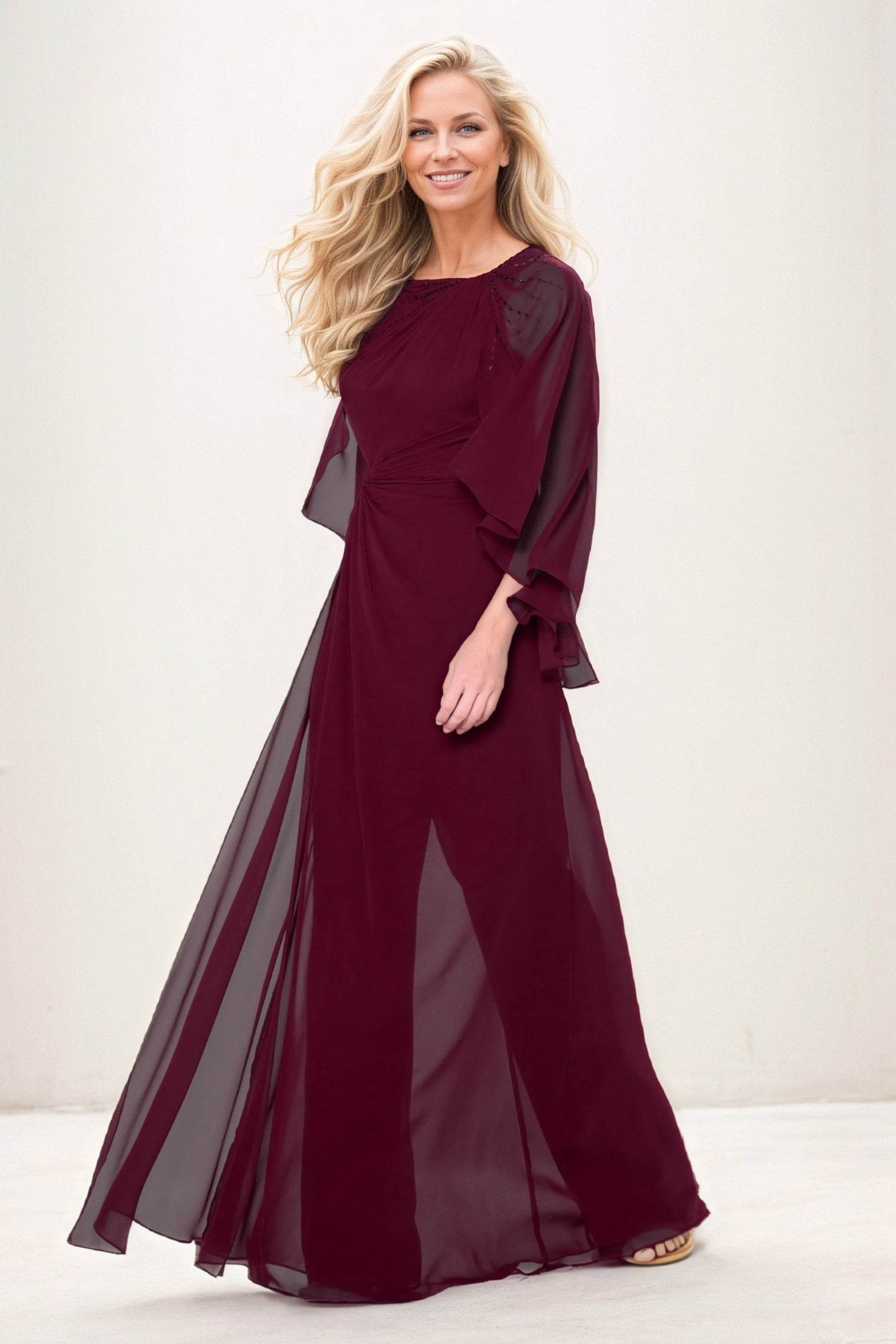 Jumpsuit Maxi Chiffon Mother of the Bride Dresses CM0392