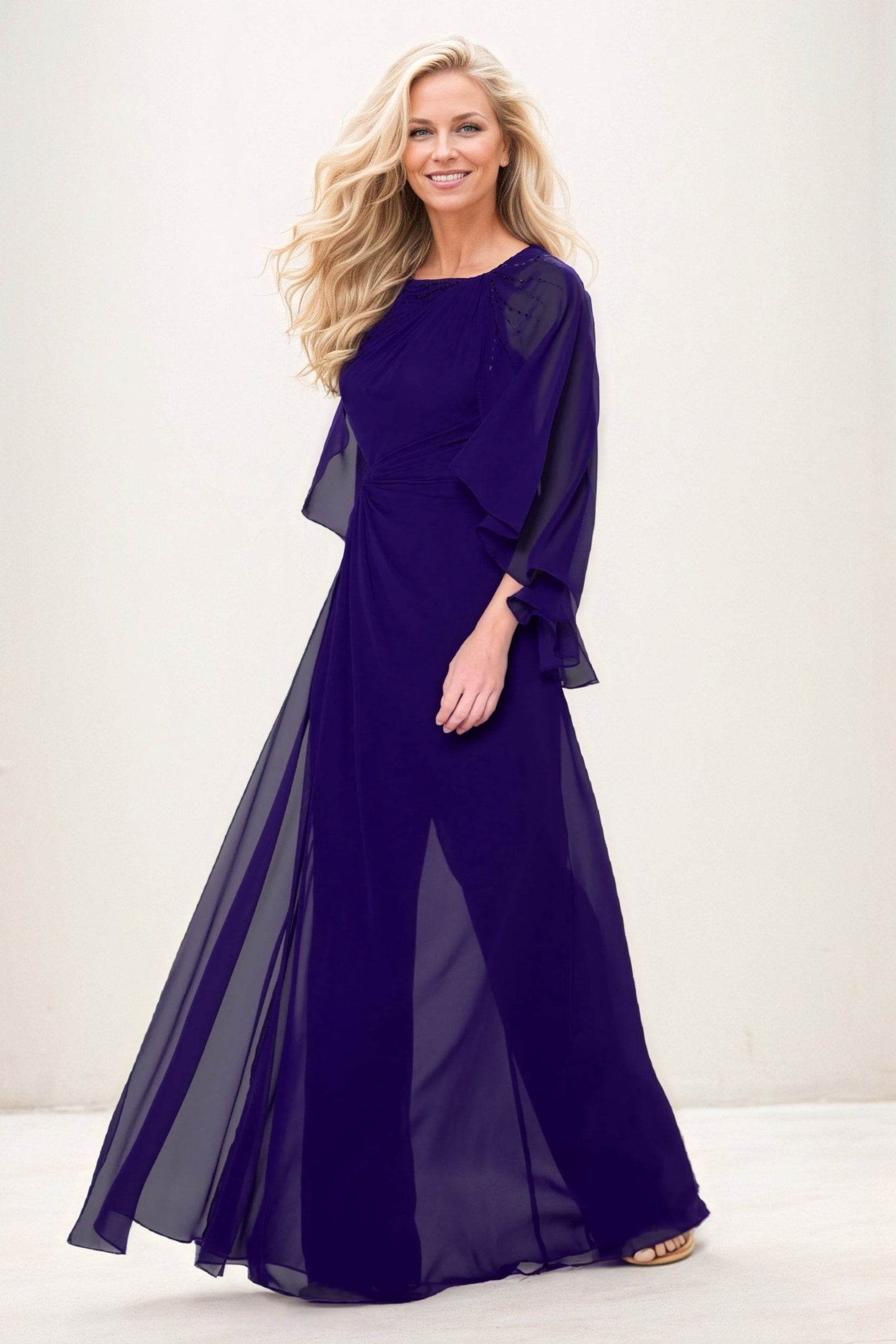 Jumpsuit Maxi Chiffon Mother of the Bride Dresses CM0392