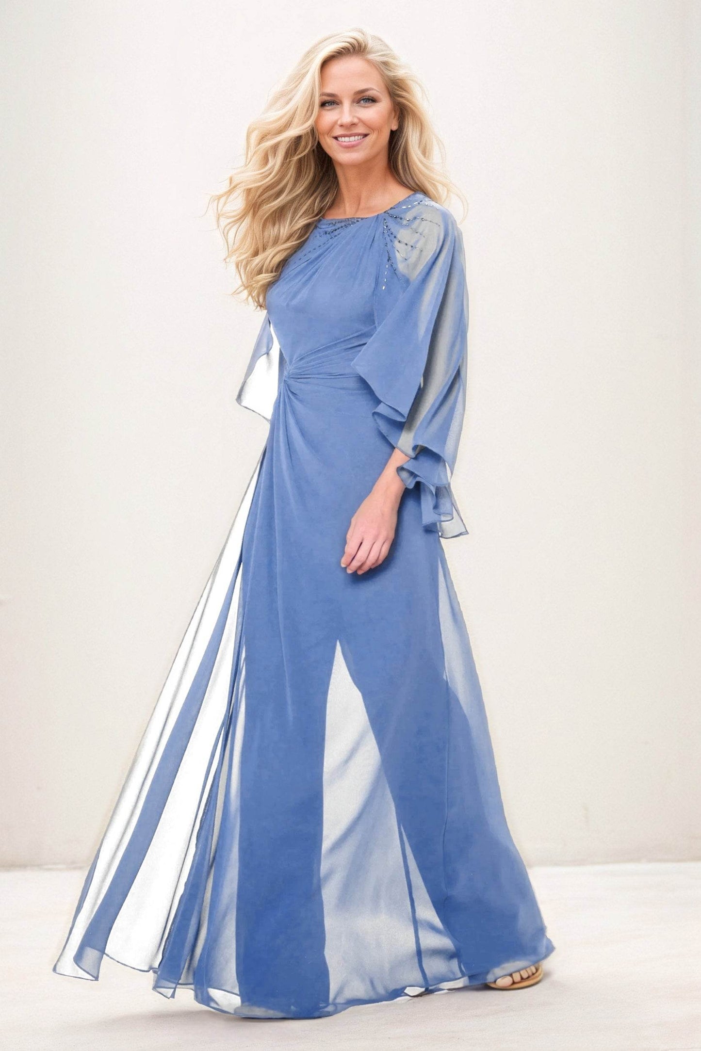 Jumpsuit Maxi Chiffon Mother of the Bride Dresses CM0392