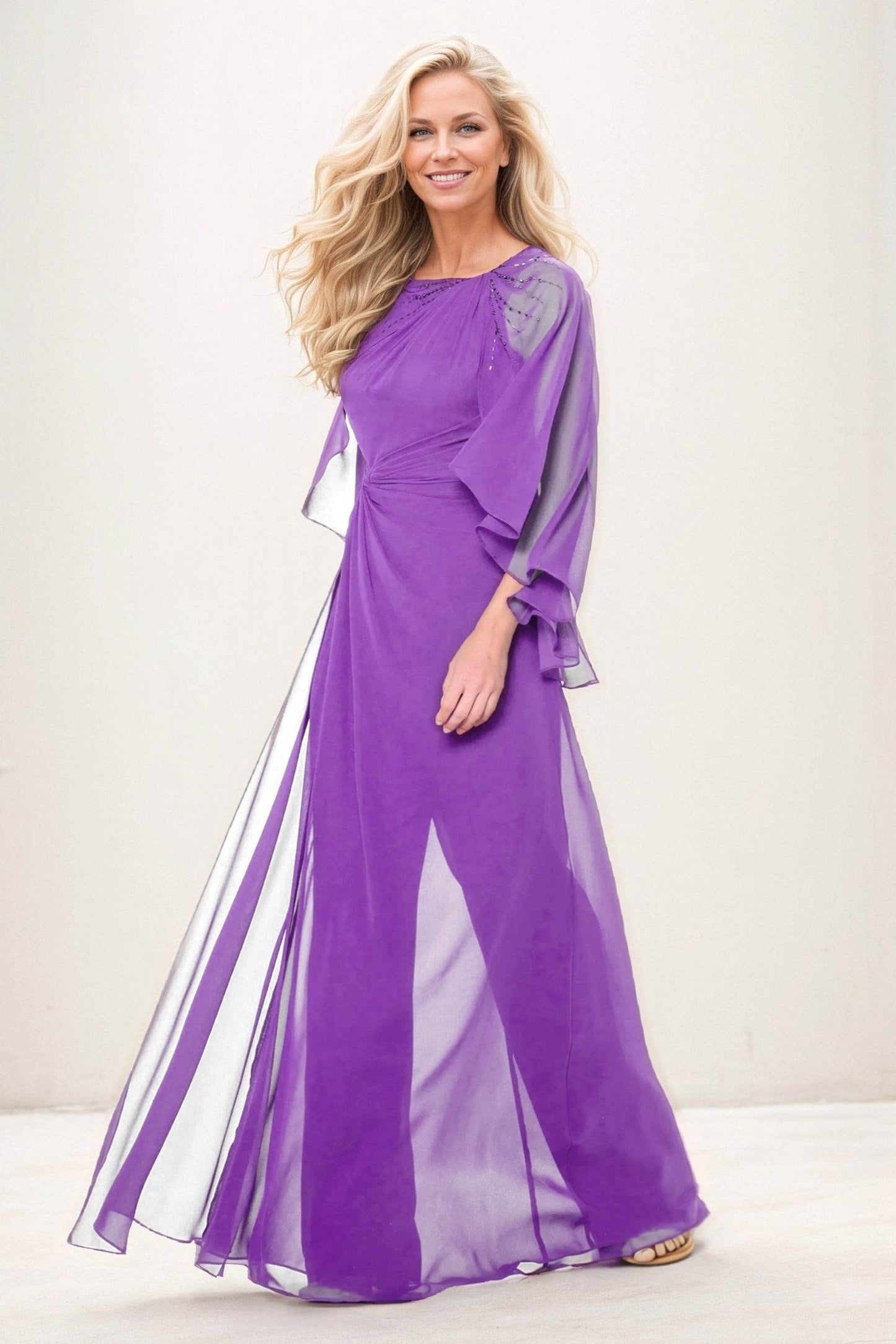 Jumpsuit Maxi Chiffon Mother of the Bride Dresses CM0392