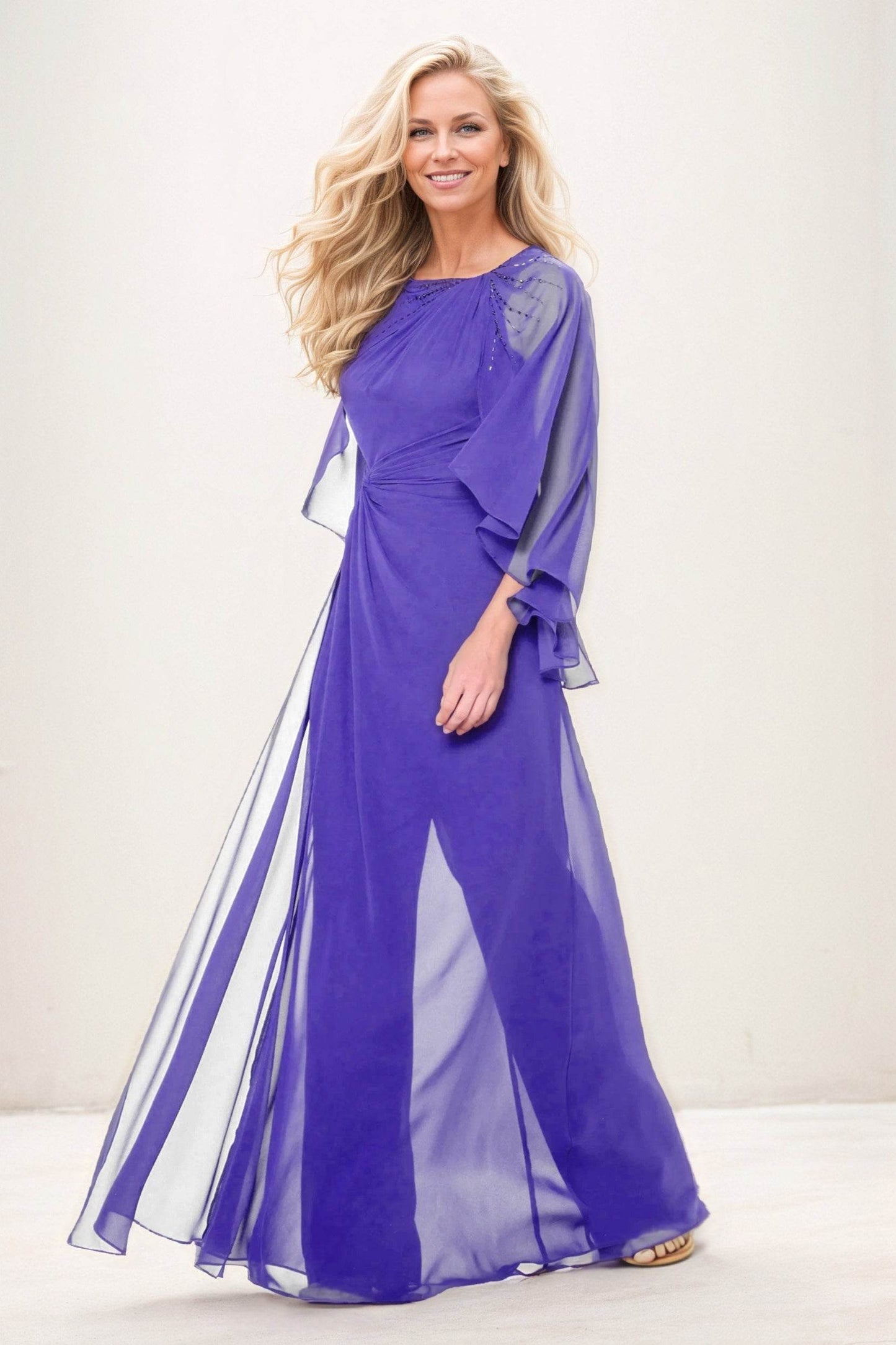 Jumpsuit Maxi Chiffon Mother of the Bride Dresses CM0392