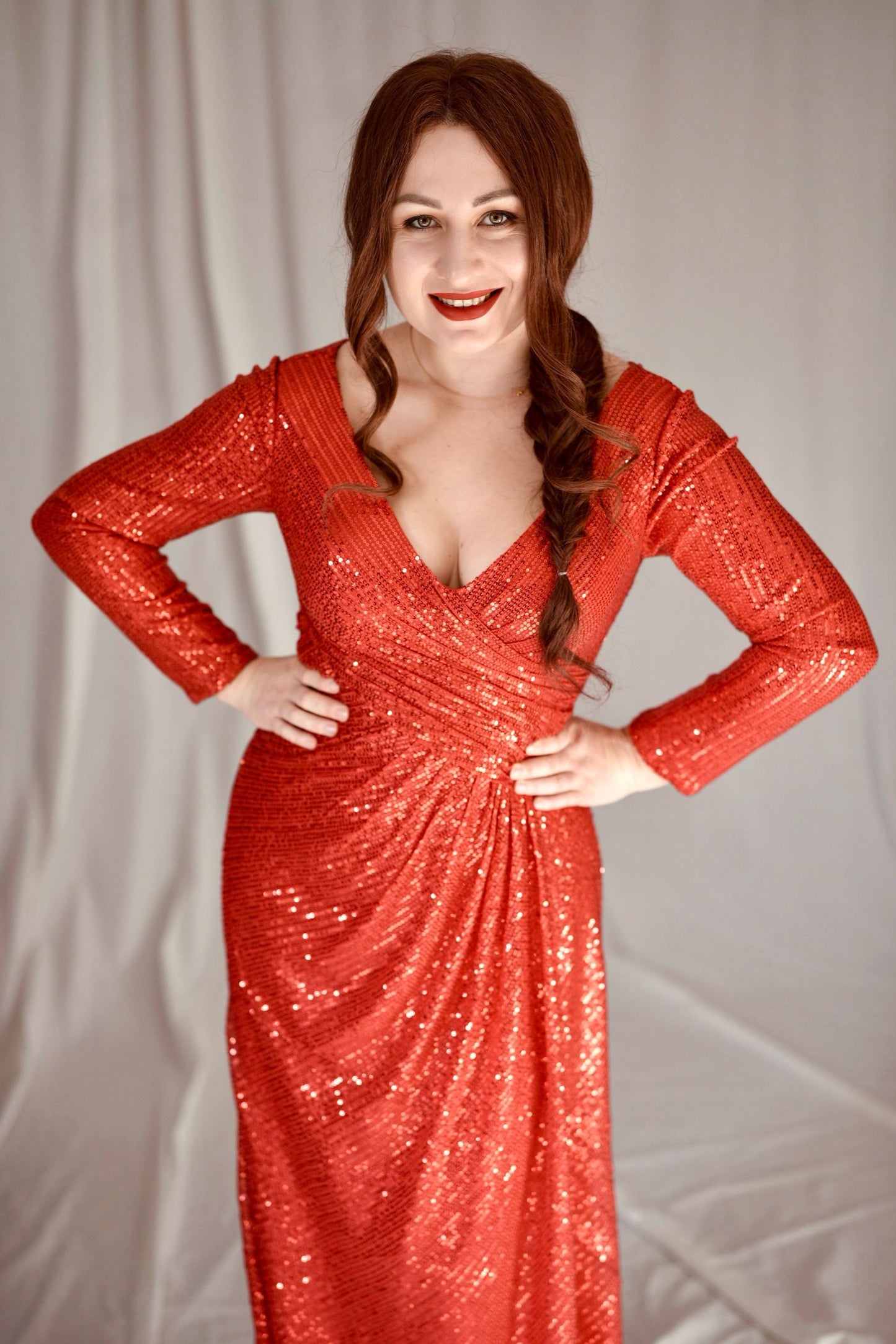 Sheath-Column Maxi Sequined Mother of the Bride Dresses CM0394