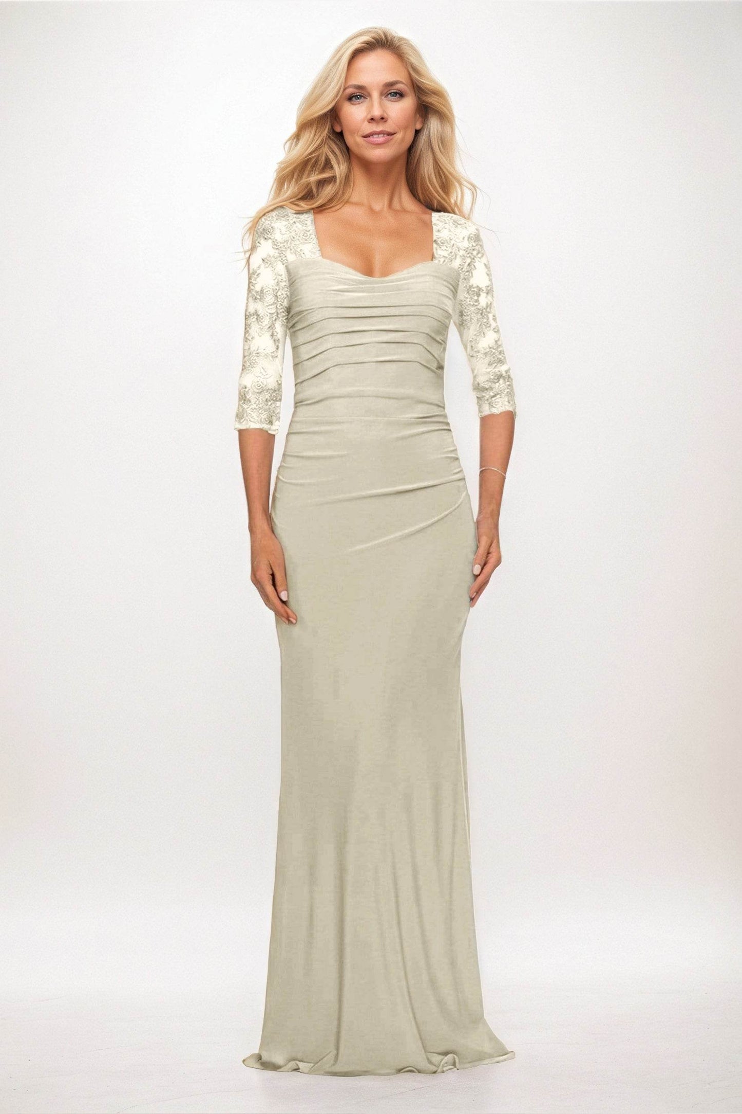 Trumpet-Mermaid Maxi Elastic Cloth Mother of the Bride Dresses CM0395 - COCOMELODY