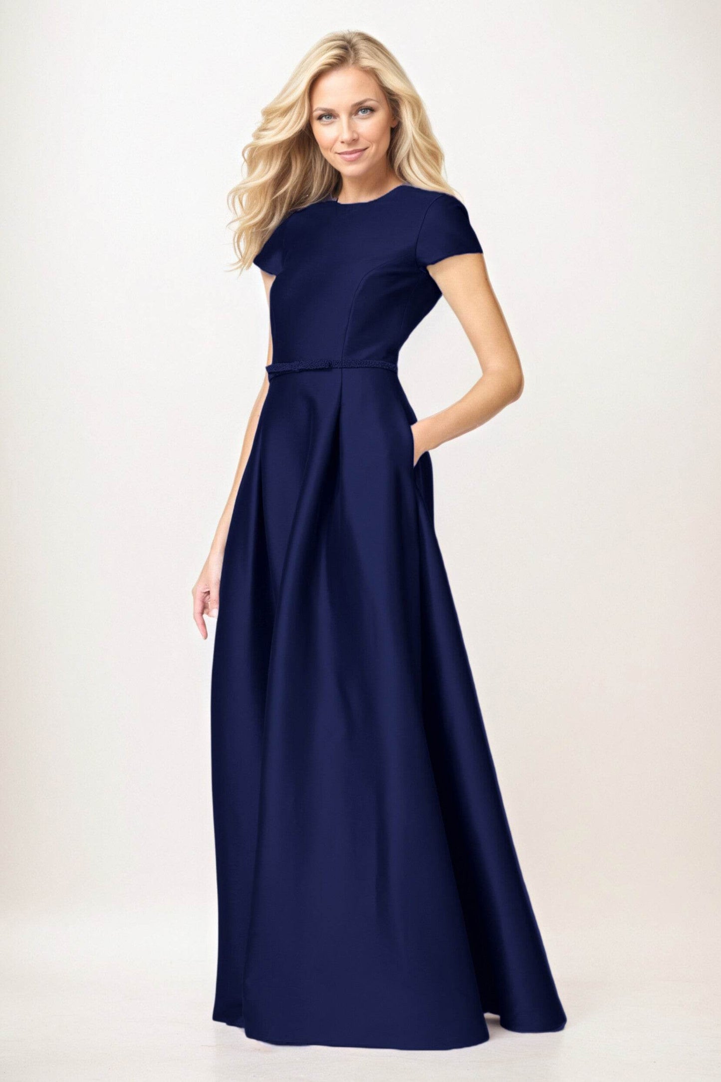 A-Line Maxi Satin Mother of the Bride Dresses CM0400 - COCOMELODY