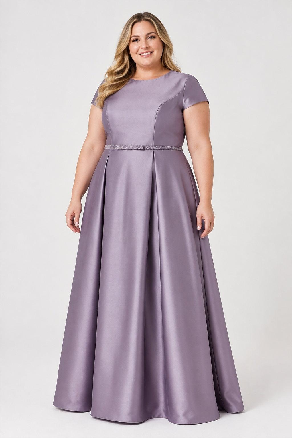 A-Line Maxi Satin Mother of the Bride Dresses CM0400
