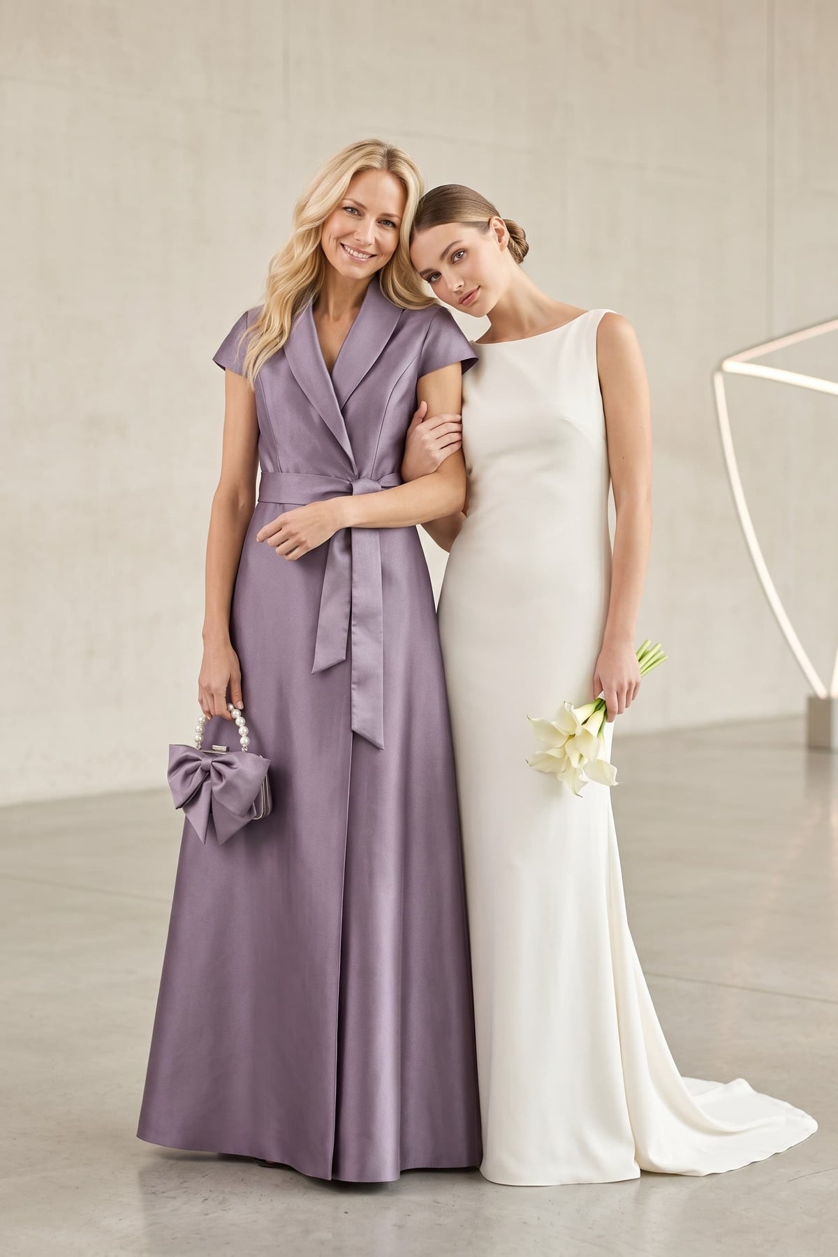A-Line Maxi Satin Mother of the Bride Dresses CM0401 - Purple Dusk - COCOMELODY