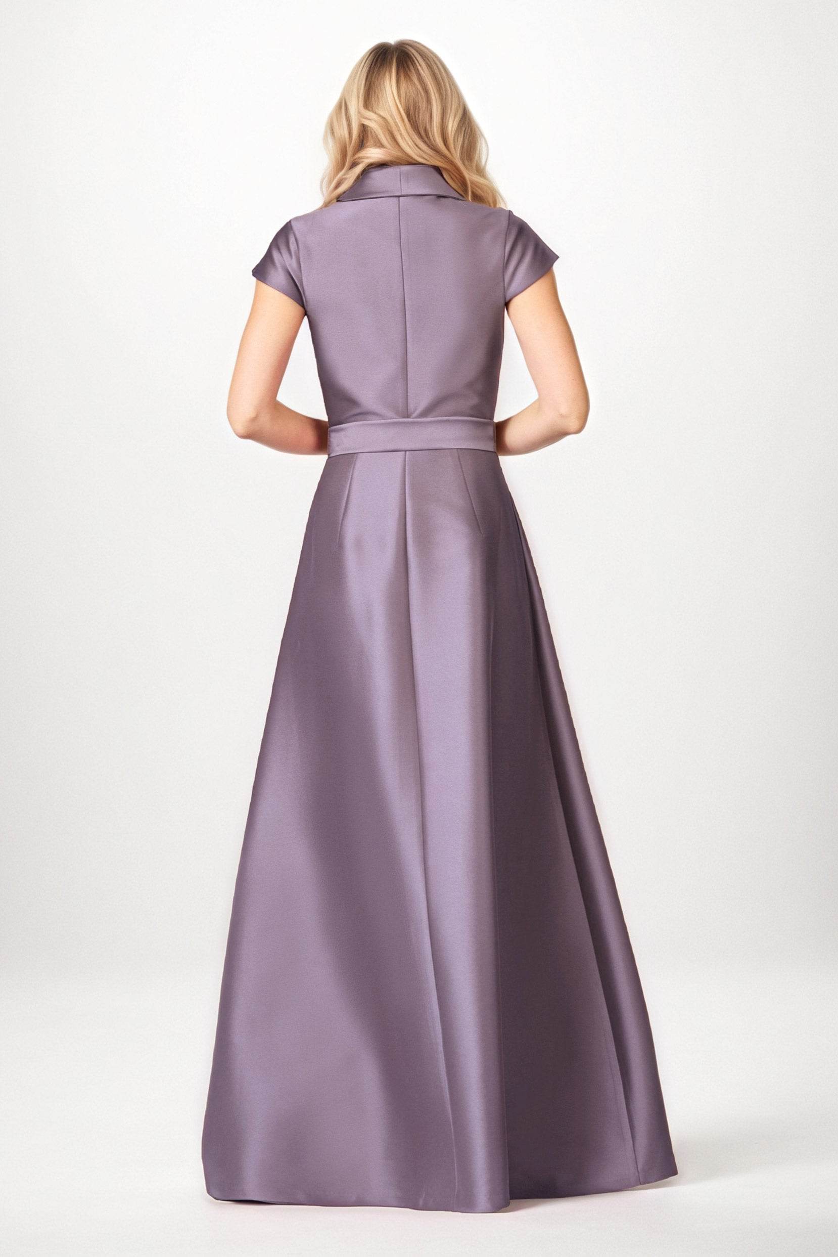 A-Line Maxi Satin Mother of the Bride Dresses CM0401 - COCOMELODY