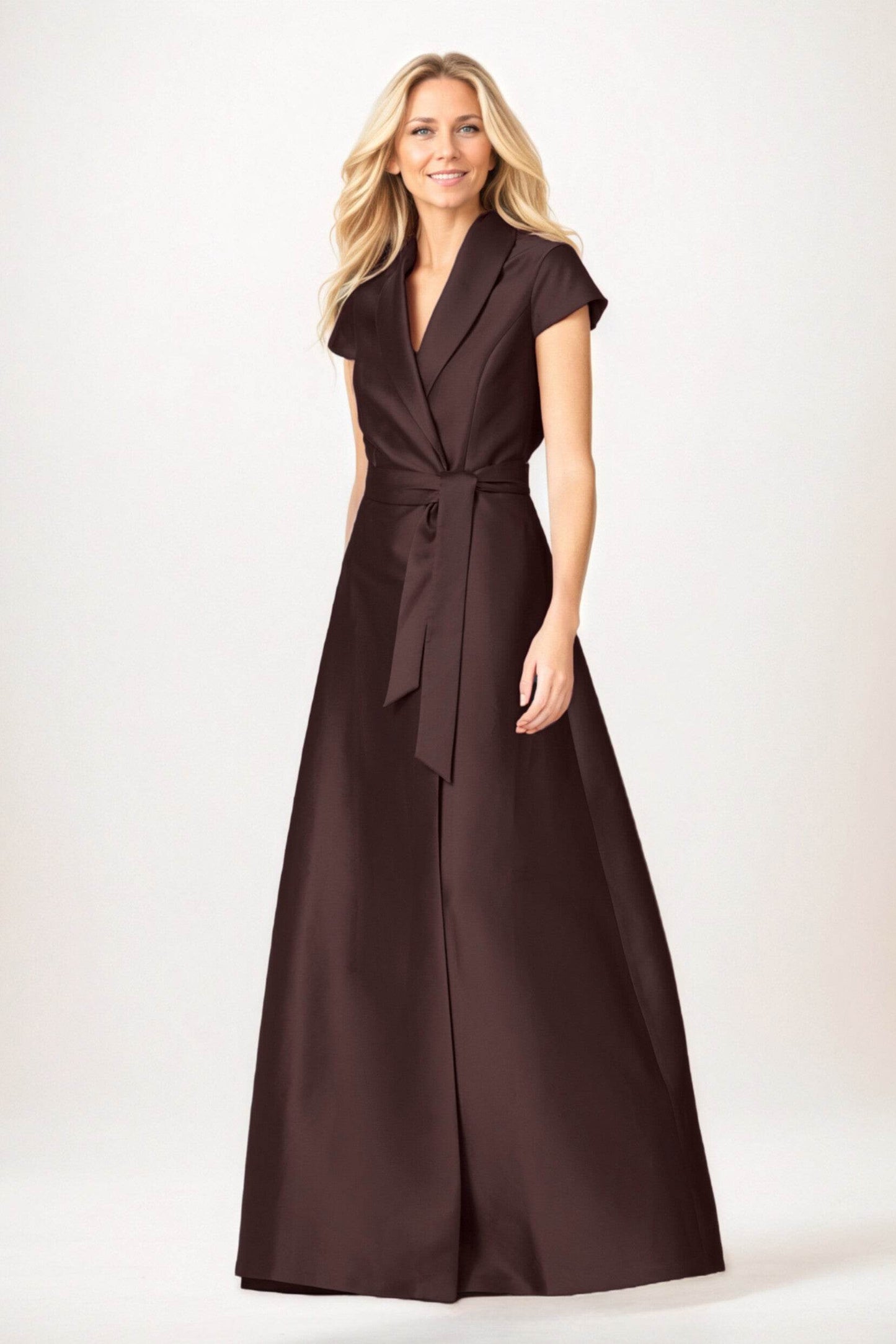 A-Line Maxi Satin Mother of the Bride Dresses CM0401 - COCOMELODY
