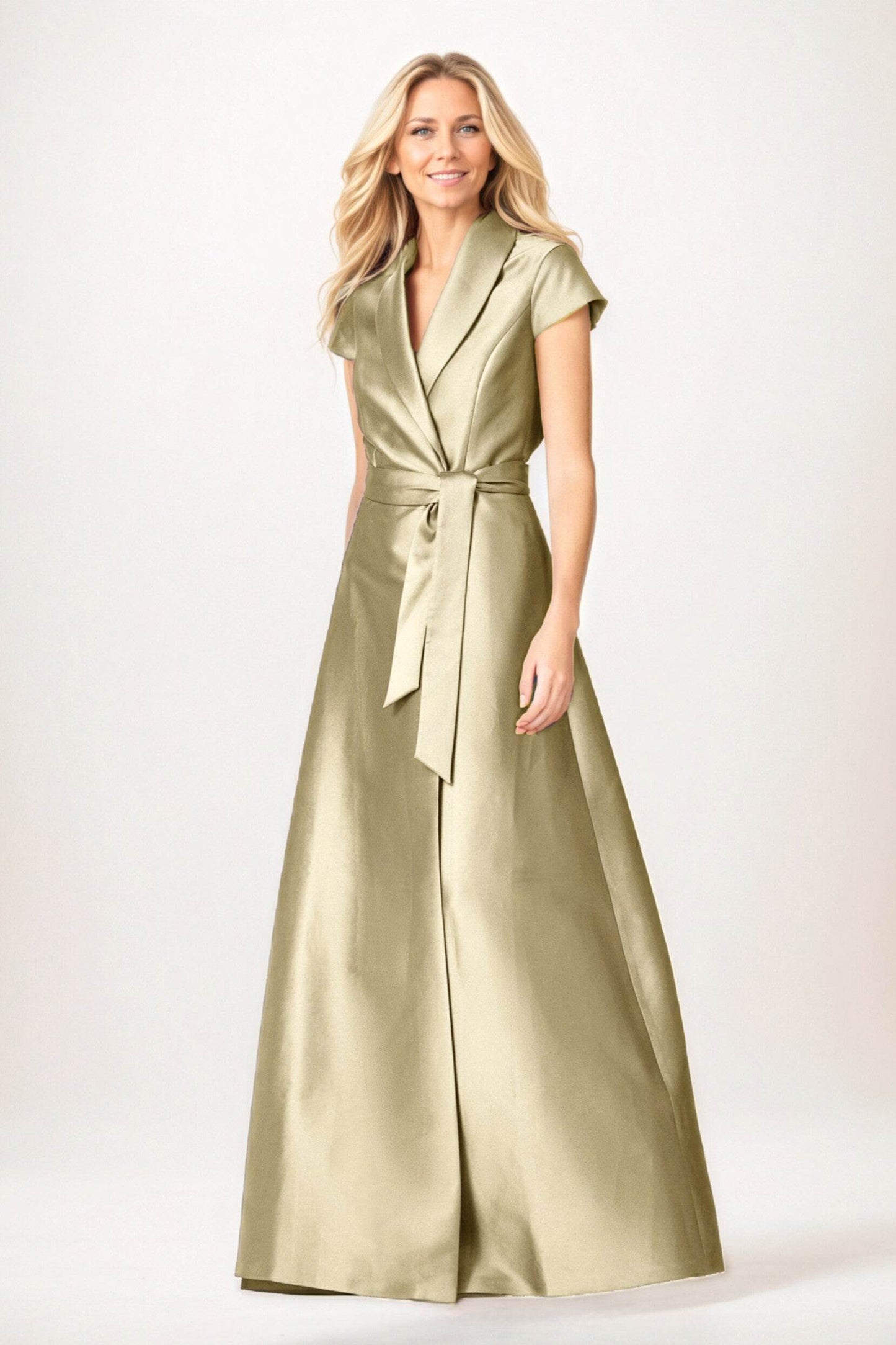 A-Line Maxi Satin Mother of the Bride Dresses CM0401 - COCOMELODY