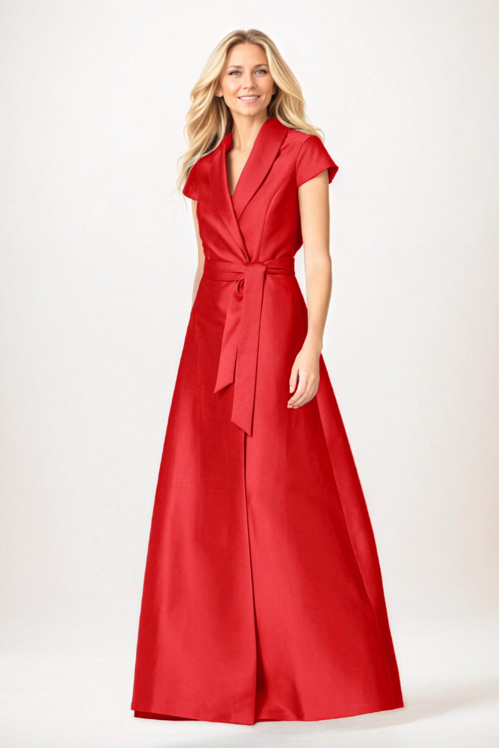 A-Line Maxi Satin Mother of the Bride Dresses CM0401 - COCOMELODY