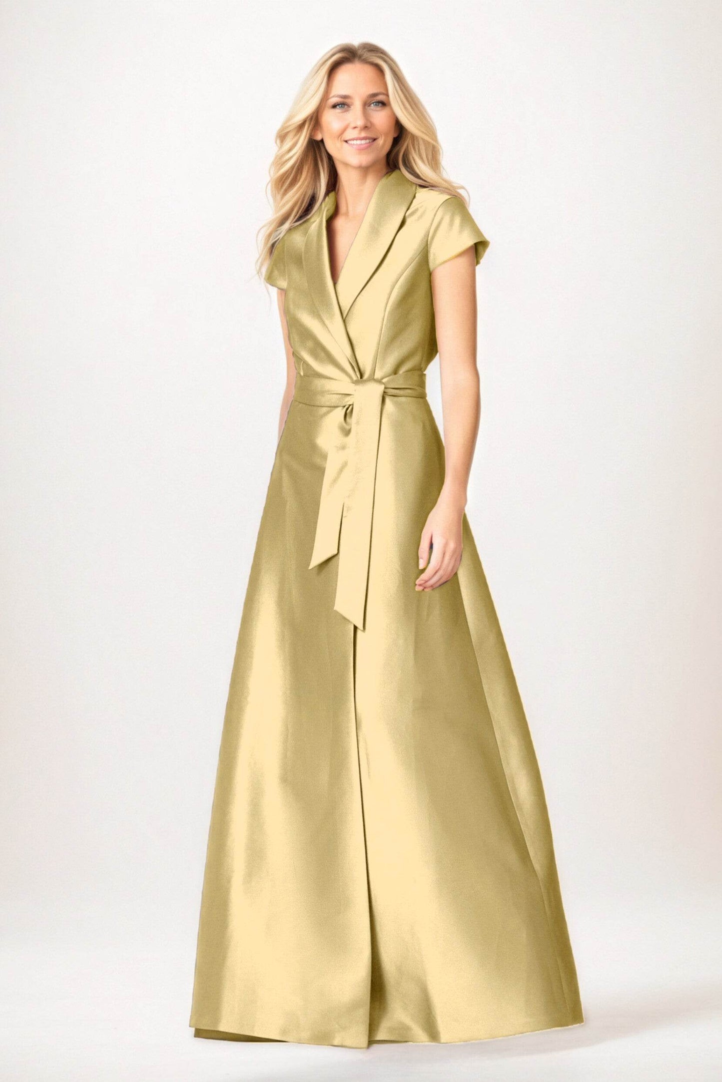 A-Line Maxi Satin Mother of the Bride Dresses CM0401 - COCOMELODY