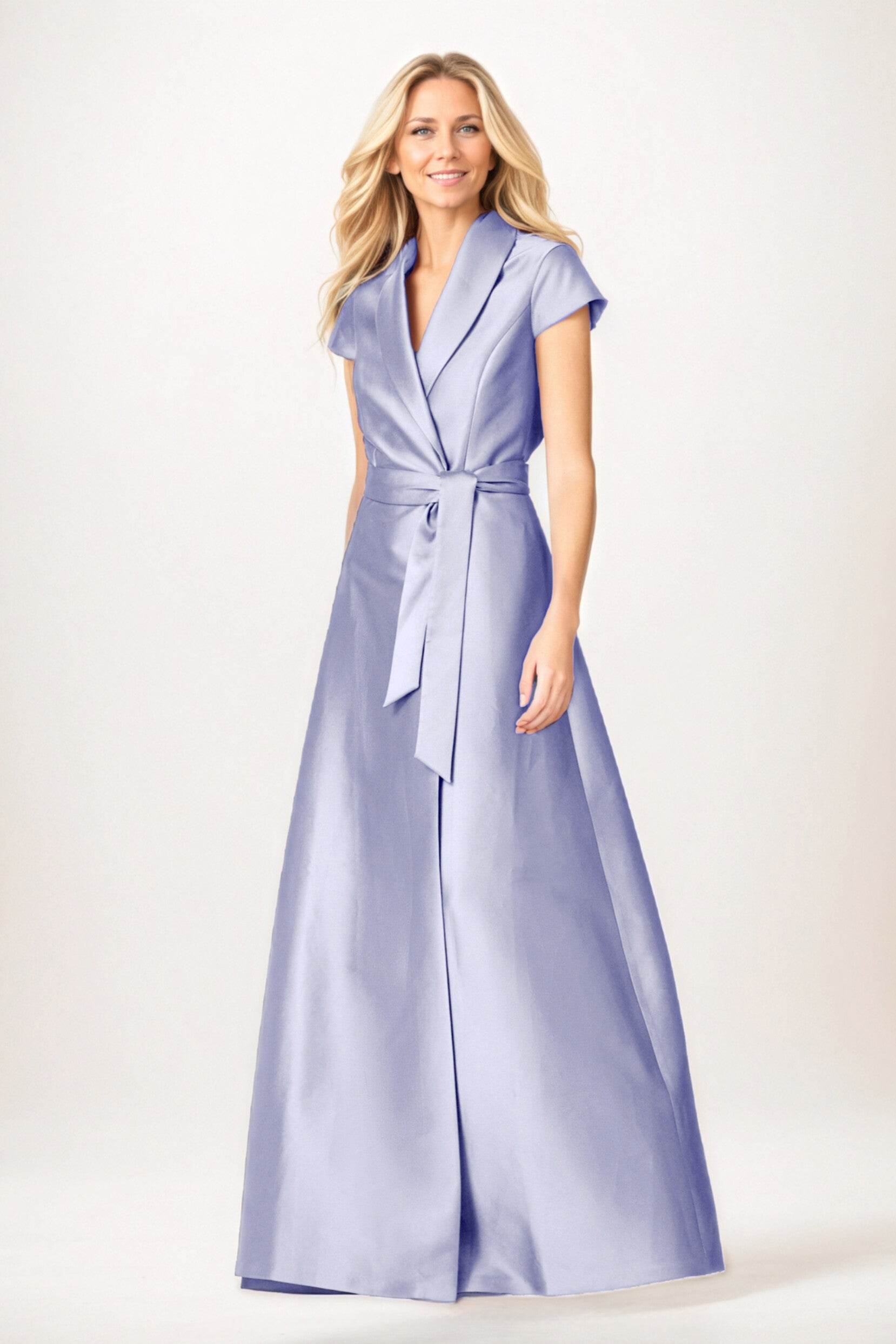 A-Line Maxi Satin Mother of the Bride Dresses CM0401 - COCOMELODY