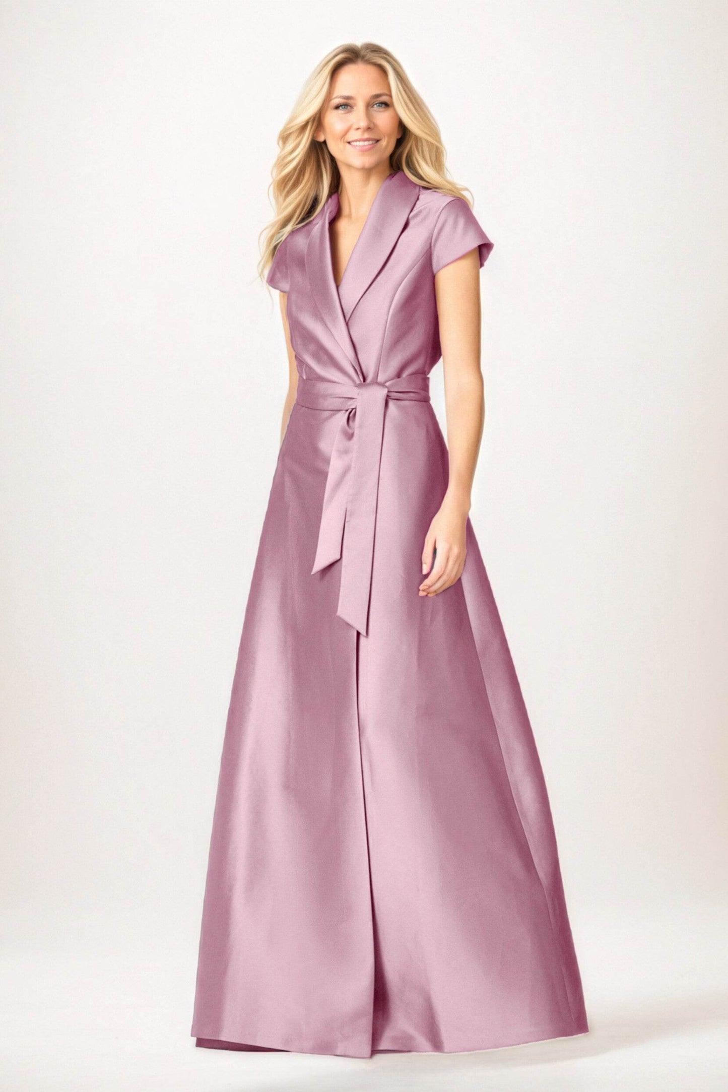 A-Line Maxi Satin Mother of the Bride Dresses CM0401 - COCOMELODY