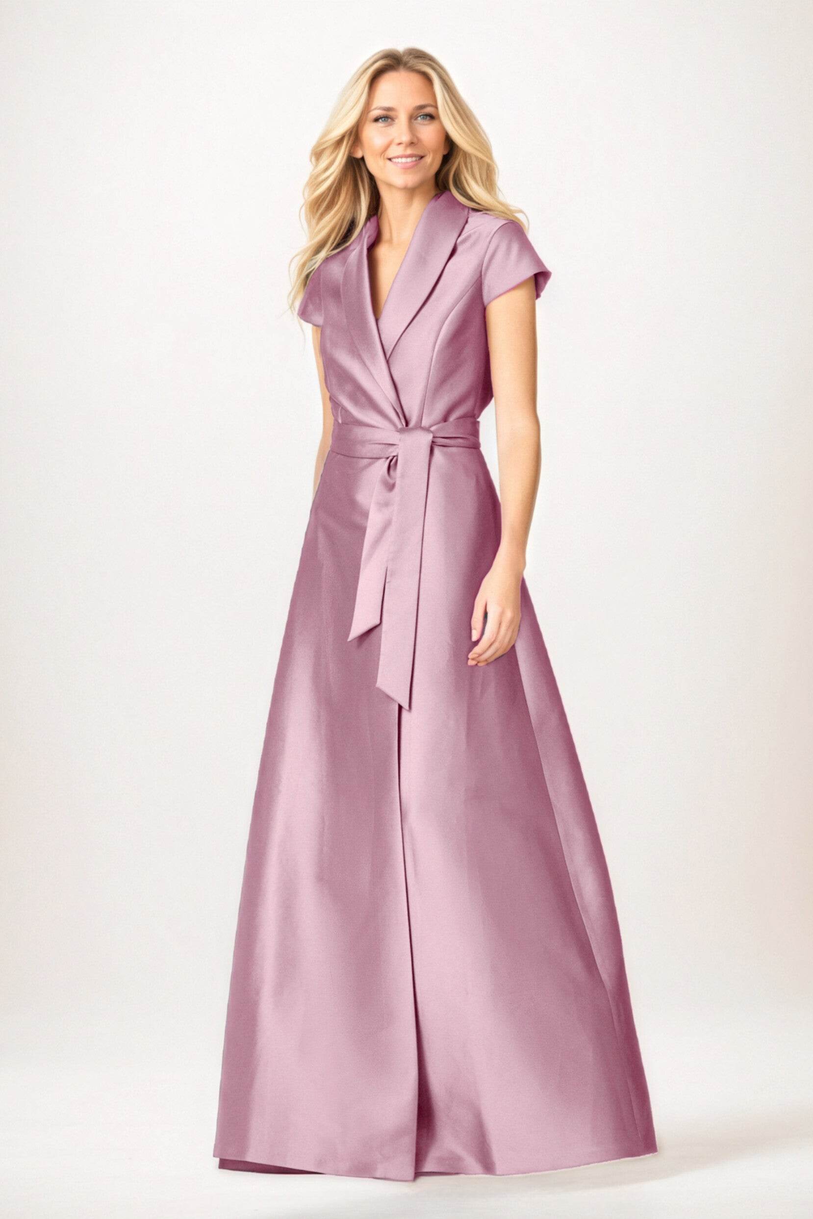 A-Line Maxi Satin Mother of the Bride Dresses CM0401 - COCOMELODY
