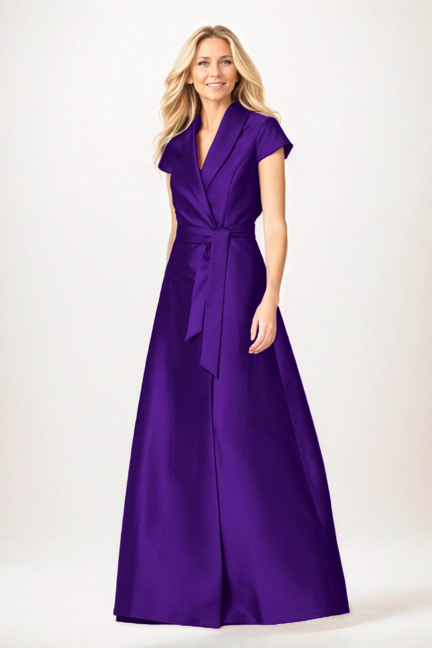 A-Line Maxi Satin Mother of the Bride Dresses CM0401 - COCOMELODY