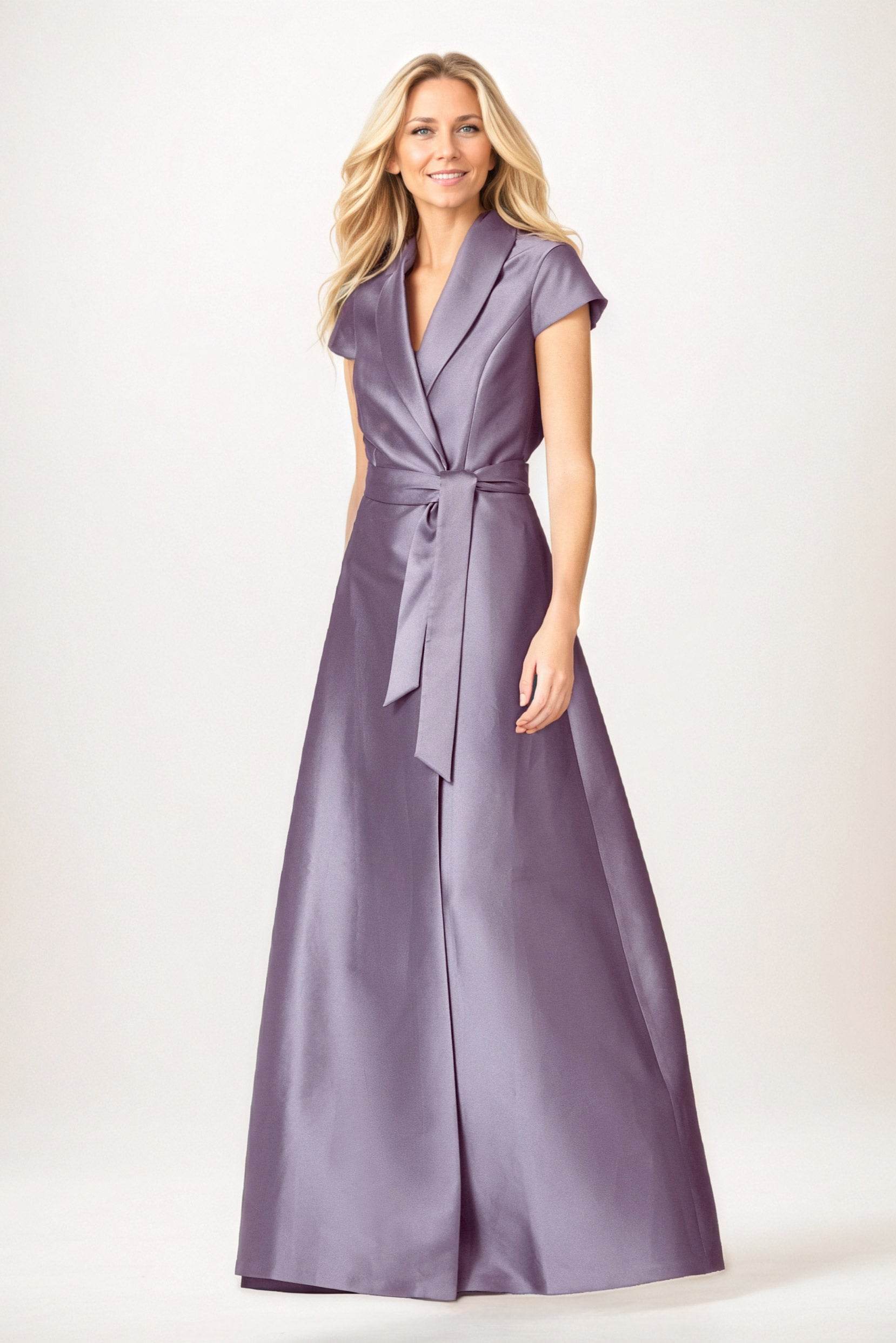 A-Line Maxi Satin Mother of the Bride Dresses CM0401 - COCOMELODY