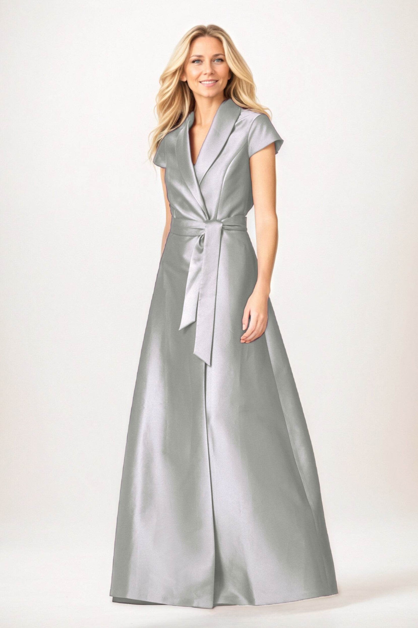 A-Line Maxi Satin Mother of the Bride Dresses CM0401 - COCOMELODY