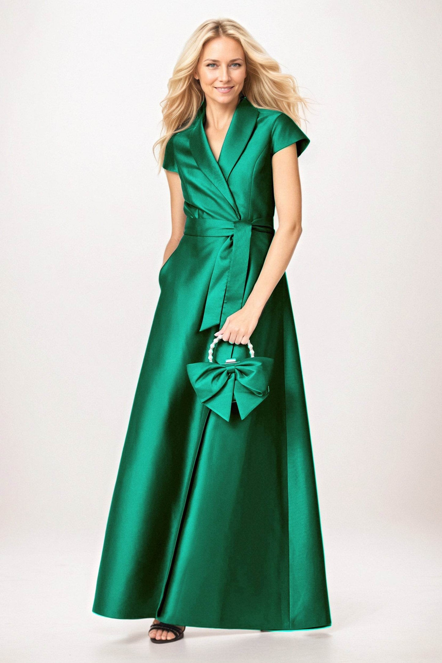 A-Line Maxi Satin Mother of the Bride Dresses CM0401 - COCOMELODY