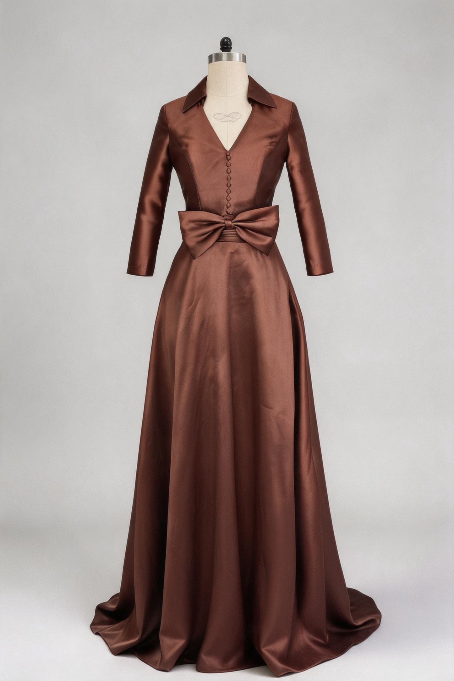 A-Line Maxi Satin Mother of the Bride Dresses CM0402