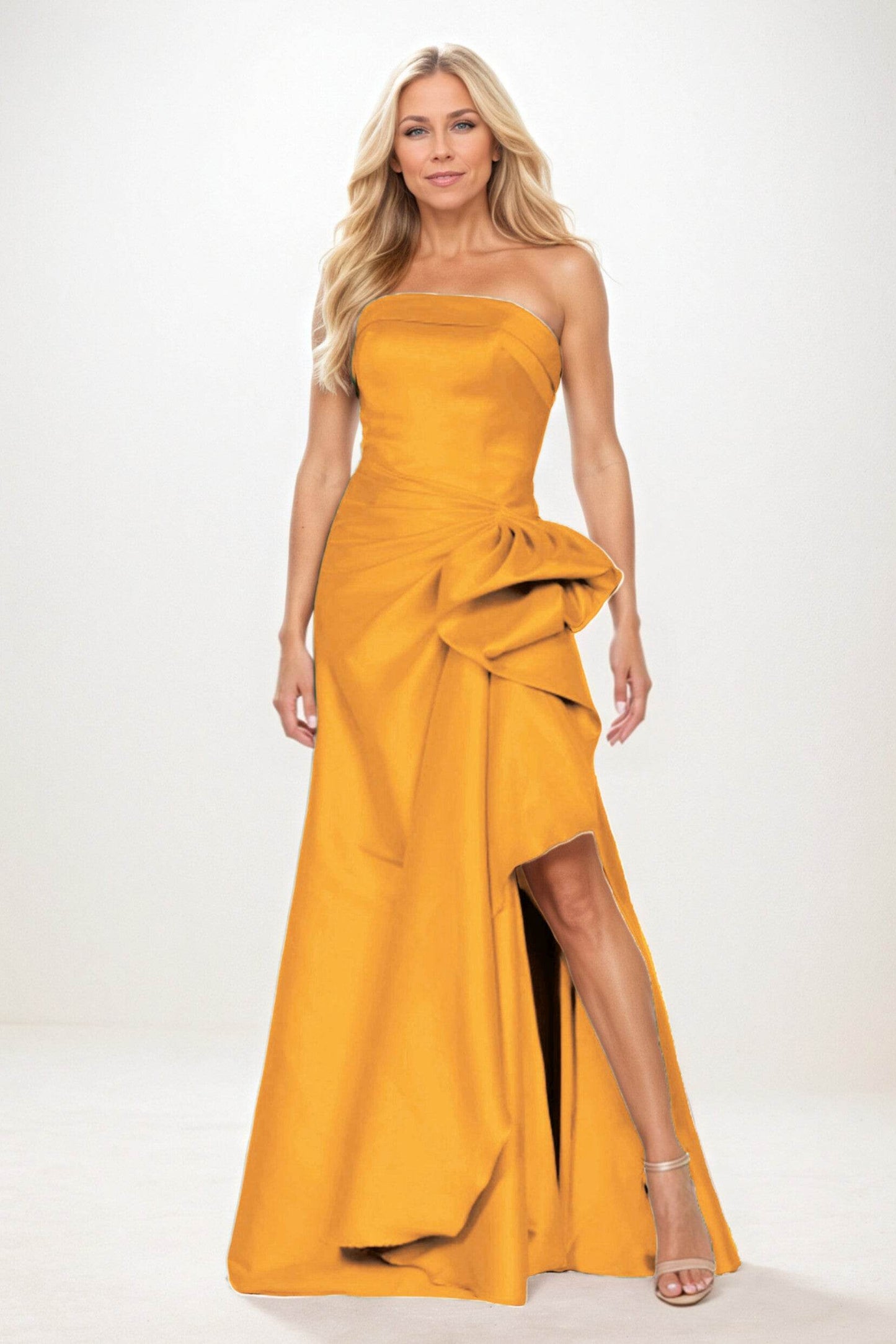 Sheath-Column Maxi Satin Mother of the Bride Dresses CM0404 - COCOMELODY