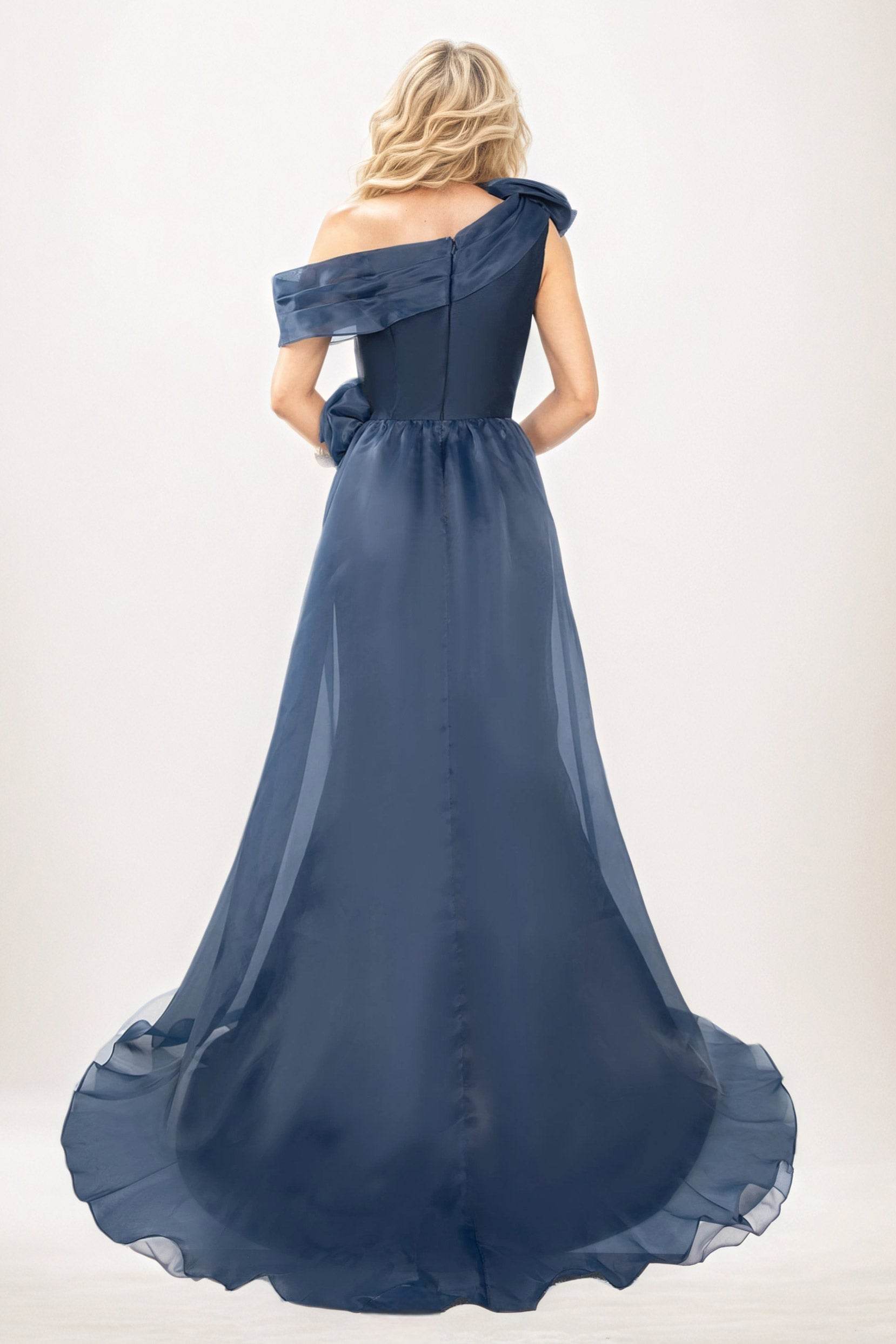 Trumpet-Mermaid Maxi Organza Mother of the Bride Dresses CM0406 - COCOMELODY