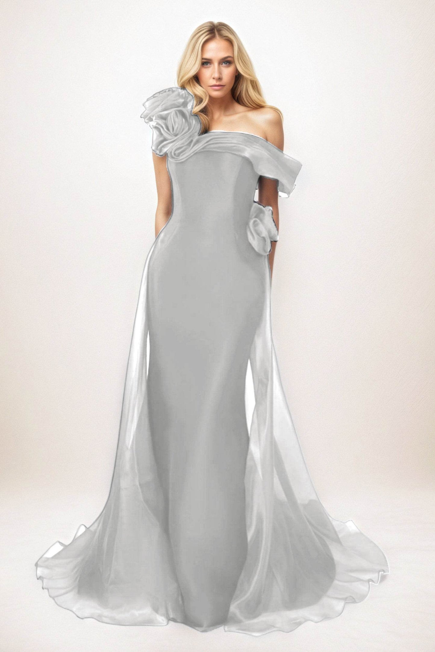 Trumpet-Mermaid Maxi Organza Mother of the Bride Dresses CM0406 - COCOMELODY