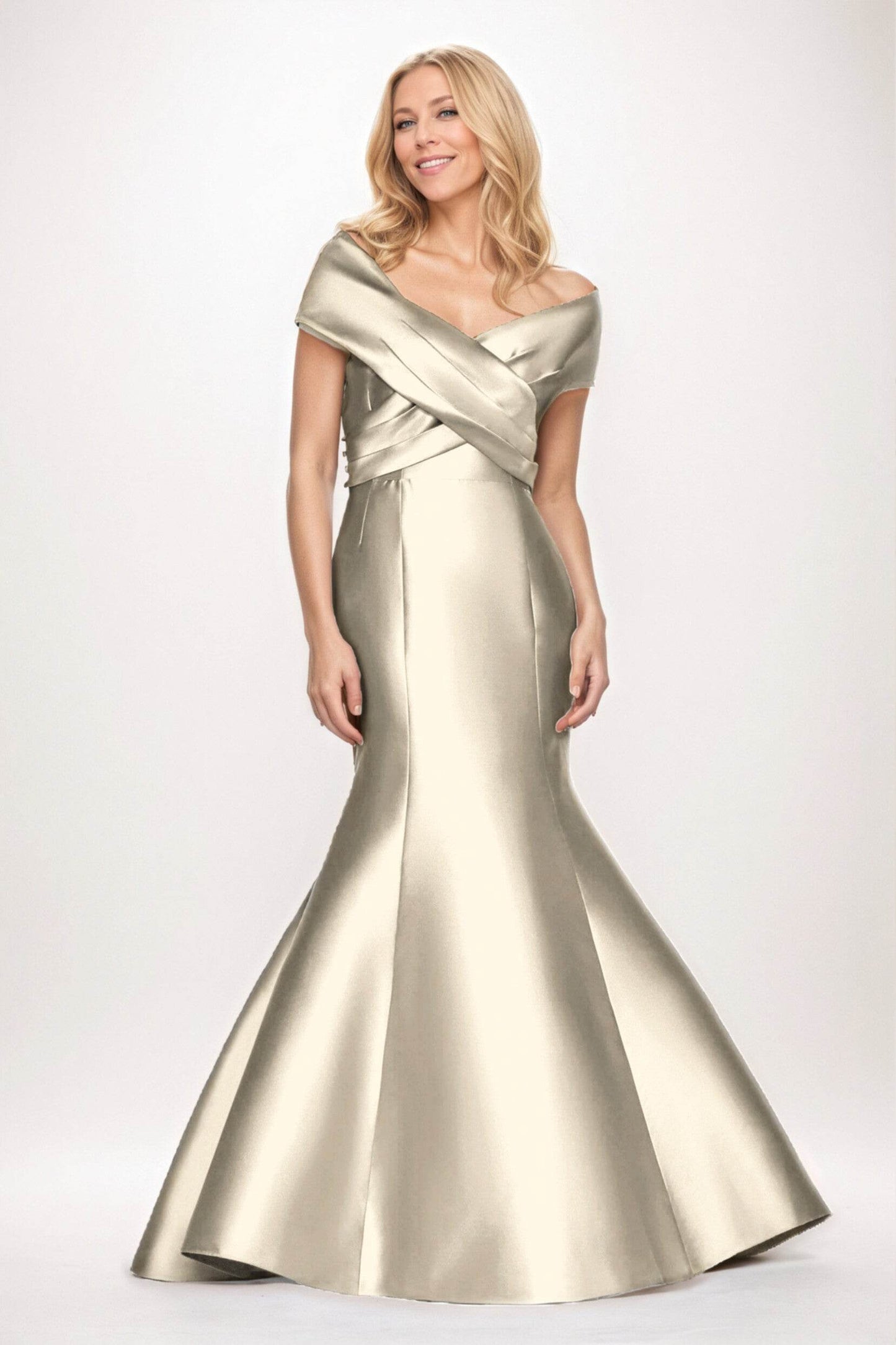 Trumpet-Mermaid Maxi Satin Mother of the Bride Dresses CM0407 - COCOMELODY