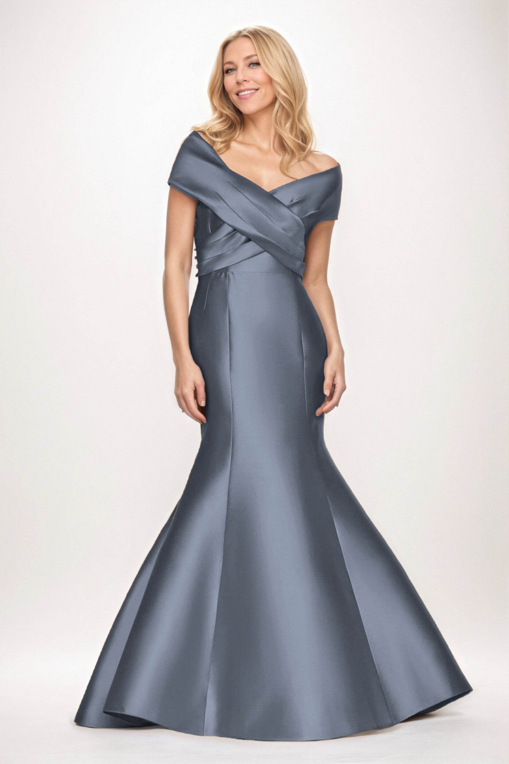 Trumpet-Mermaid Maxi Satin Mother of the Bride Dresses CM0407 - COCOMELODY