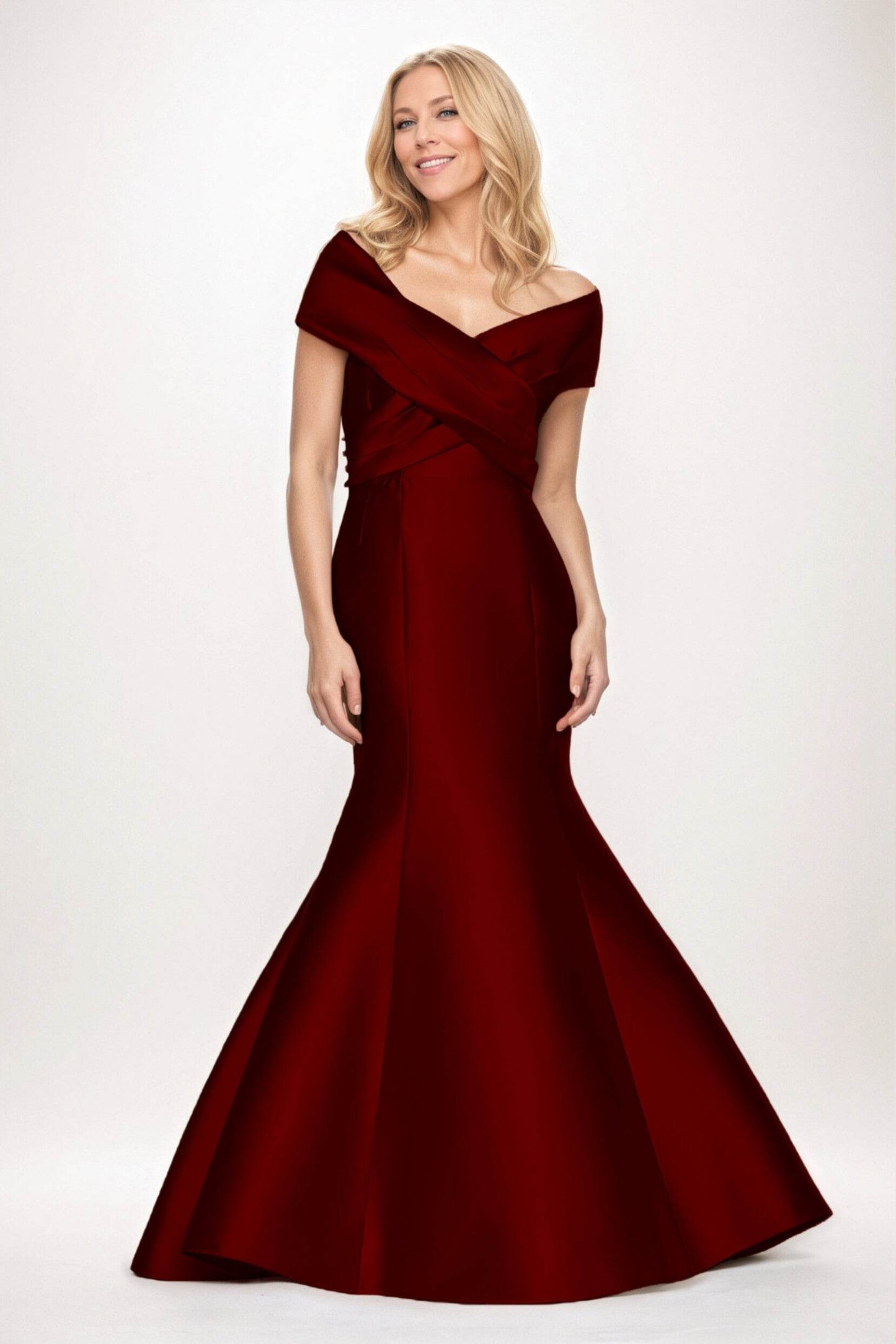 Trumpet-Mermaid Maxi Satin Mother of the Bride Dresses CM0407 - COCOMELODY