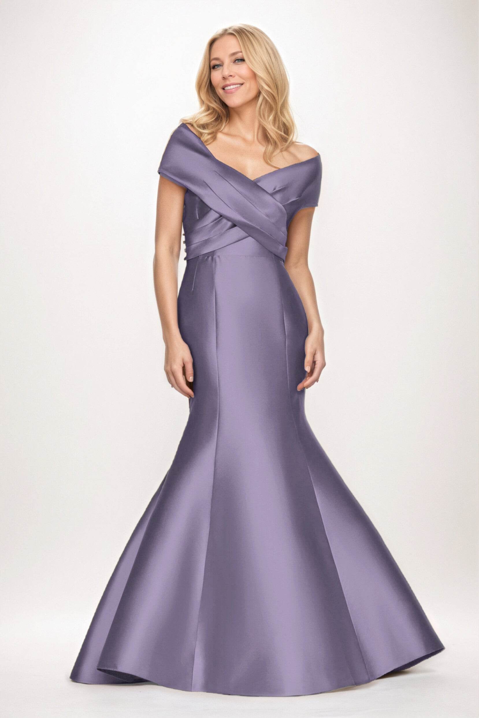 Trumpet-Mermaid Maxi Satin Mother of the Bride Dresses CM0407 - COCOMELODY