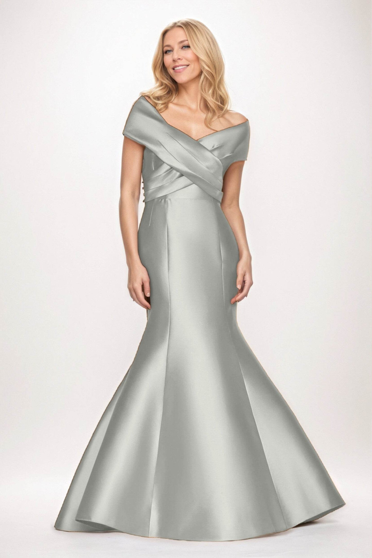 Trumpet-Mermaid Maxi Satin Mother of the Bride Dresses CM0407 - COCOMELODY