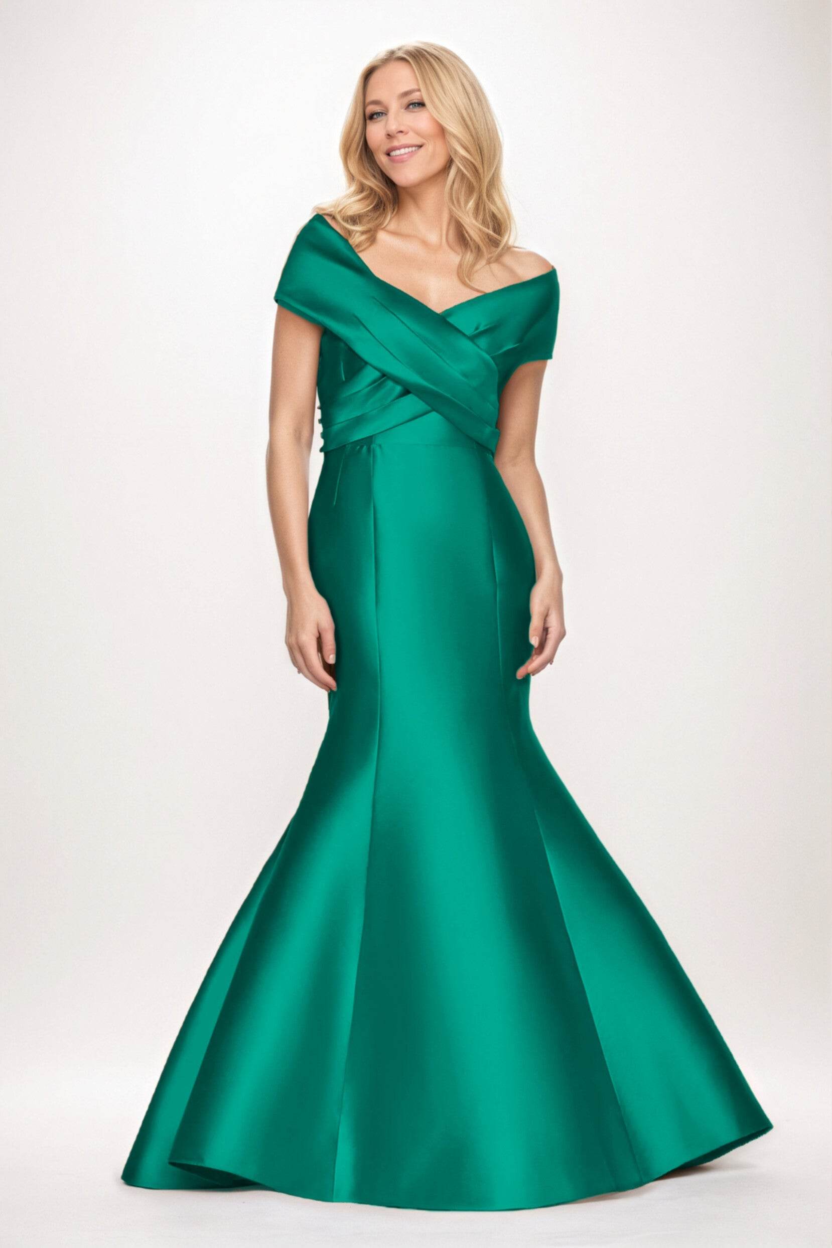 Trumpet-Mermaid Maxi Satin Mother of the Bride Dresses CM0407 - COCOMELODY