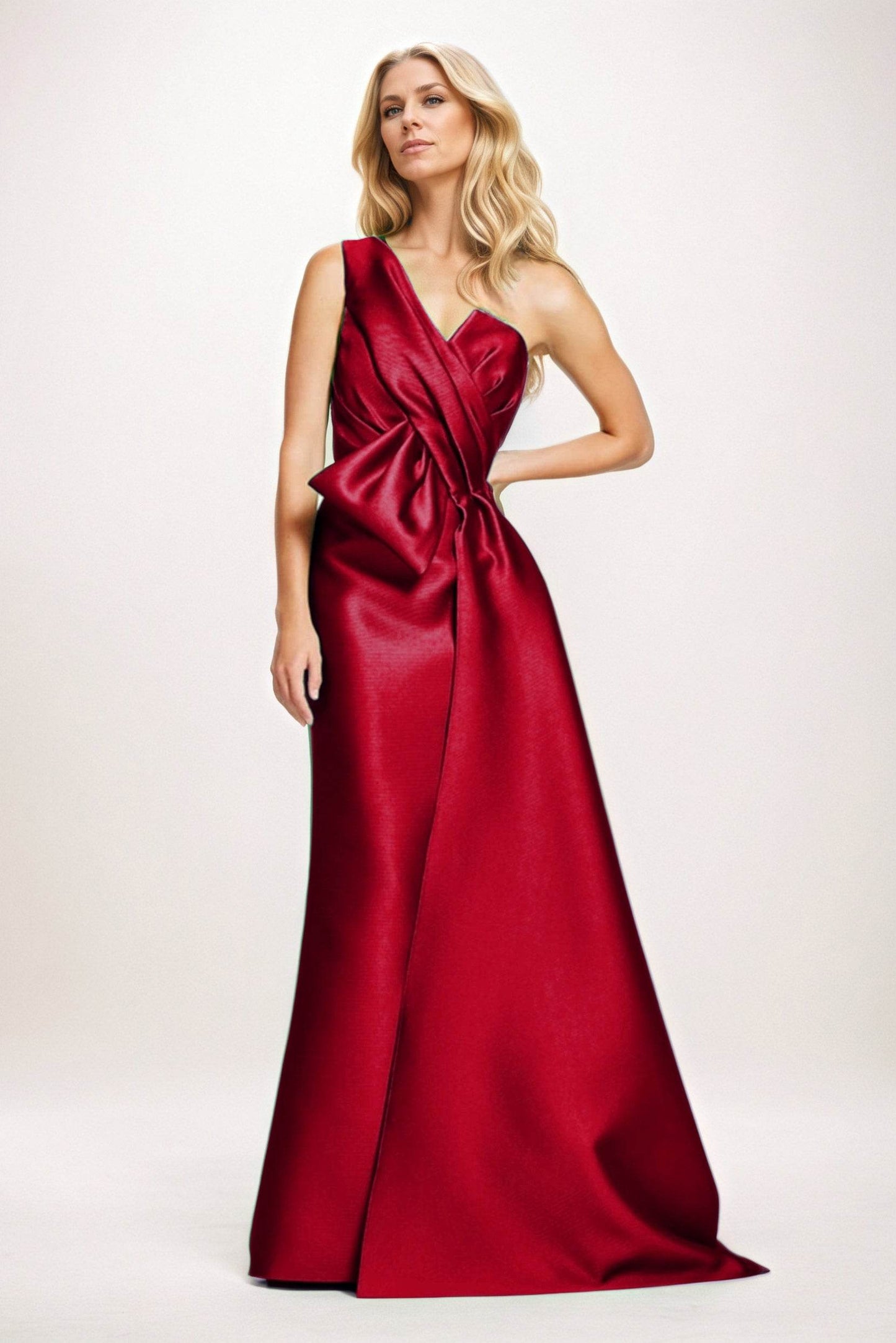 Sheath-Column Maxi Satin Mother of the Bride Dresses CM0410 - COCOMELODY
