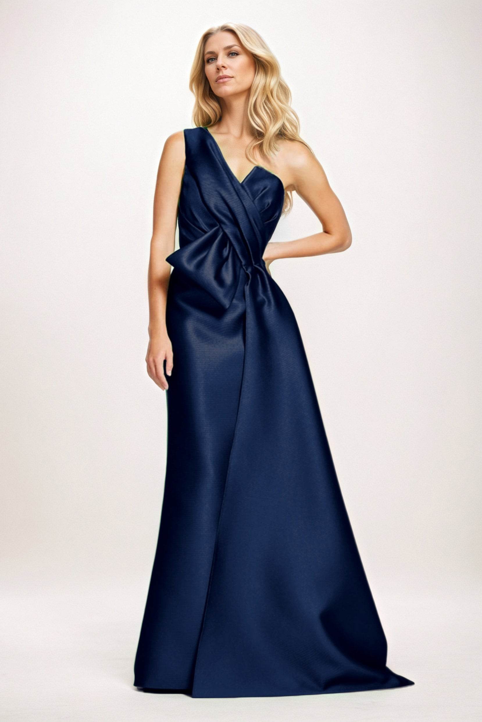 Sheath-Column Maxi Satin Mother of the Bride Dresses CM0410 - COCOMELODY