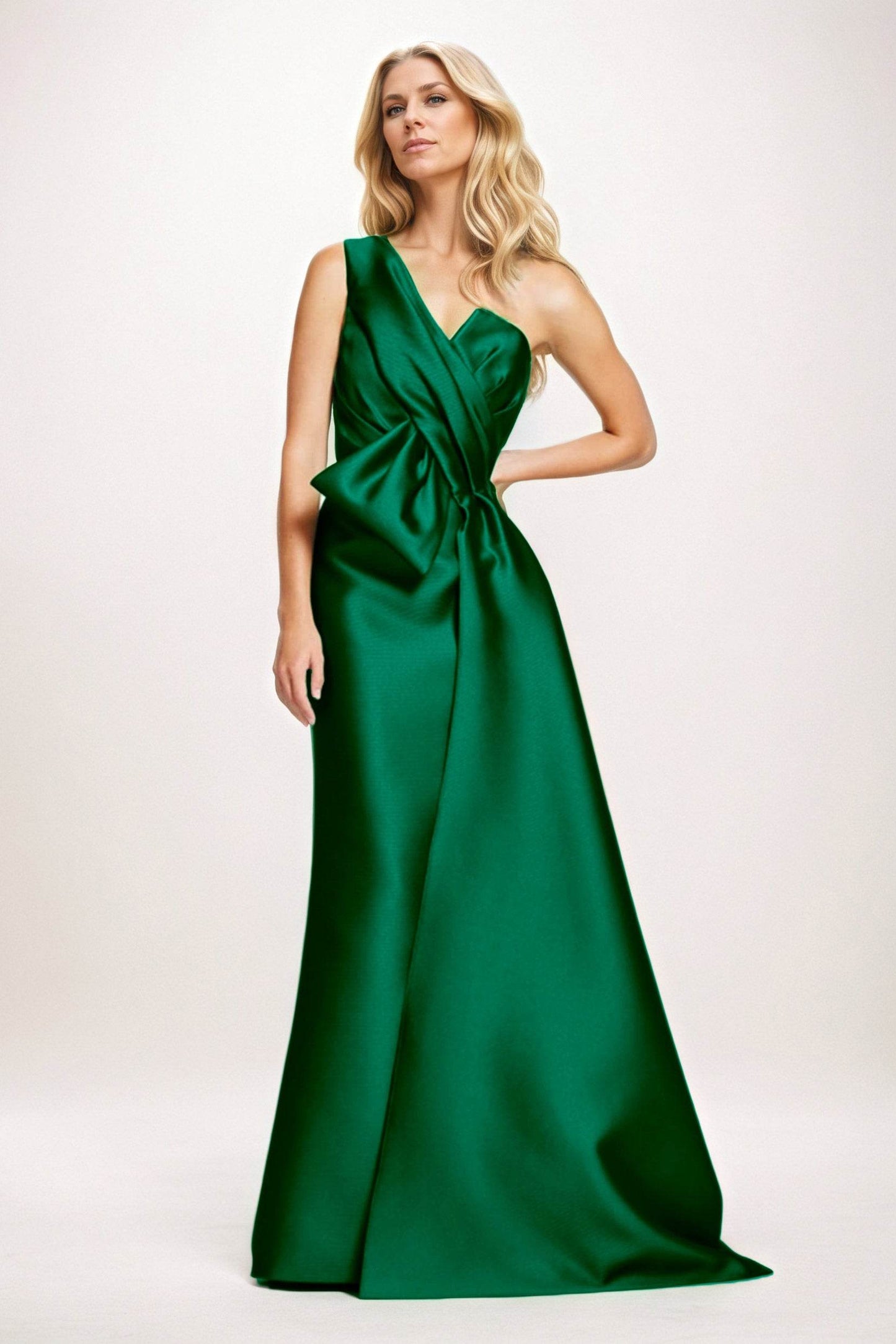 Sheath-Column Maxi Satin Mother of the Bride Dresses CM0410 - COCOMELODY