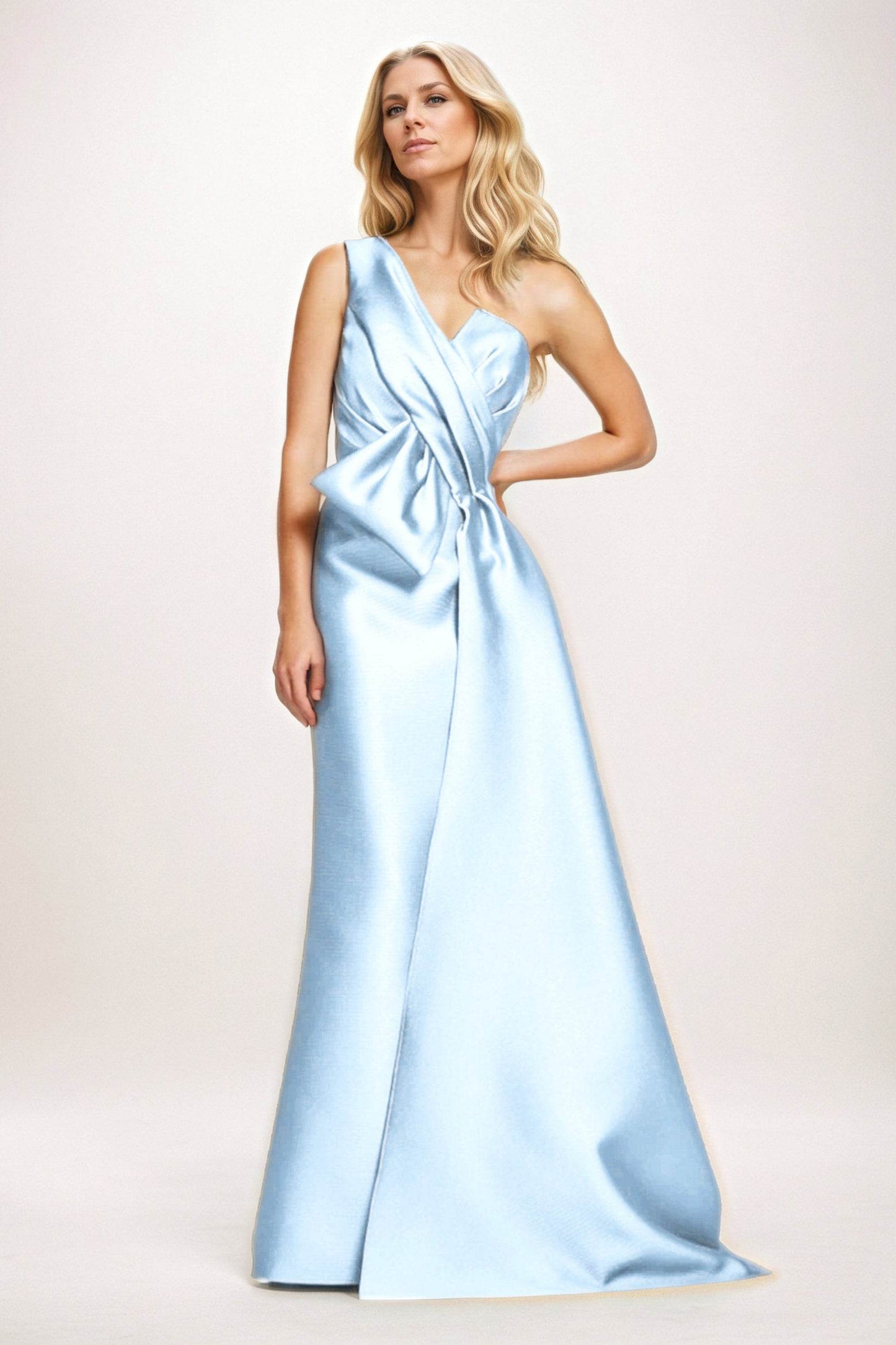 Sheath-Column Maxi Satin Mother of the Bride Dresses CM0410 - COCOMELODY