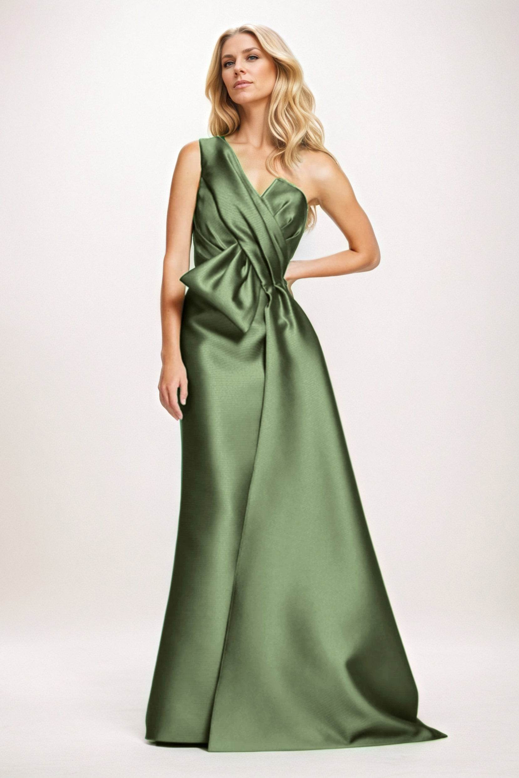 Sheath-Column Maxi Satin Mother of the Bride Dresses CM0410 - COCOMELODY