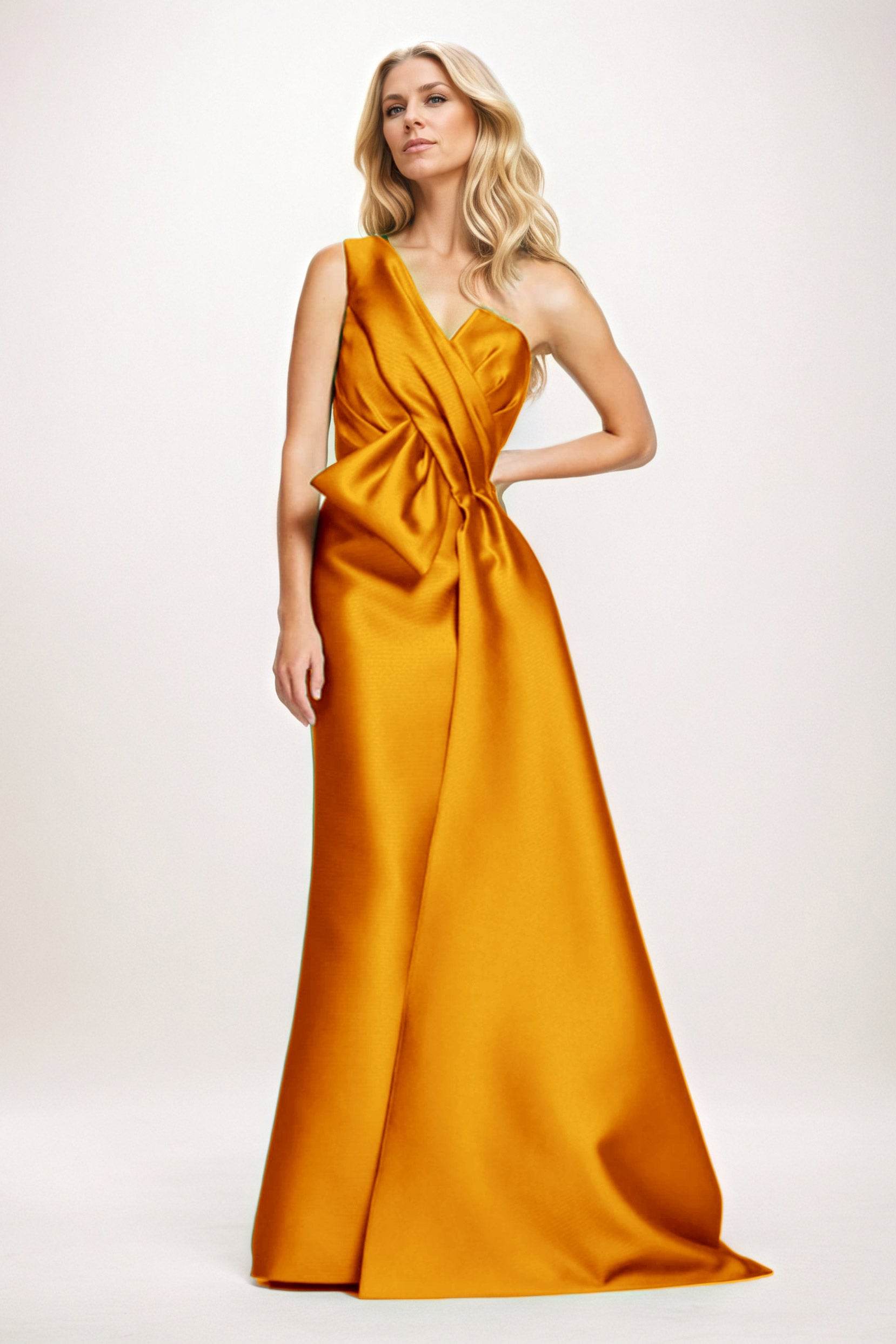Sheath-Column Maxi Satin Mother of the Bride Dresses CM0410 - COCOMELODY