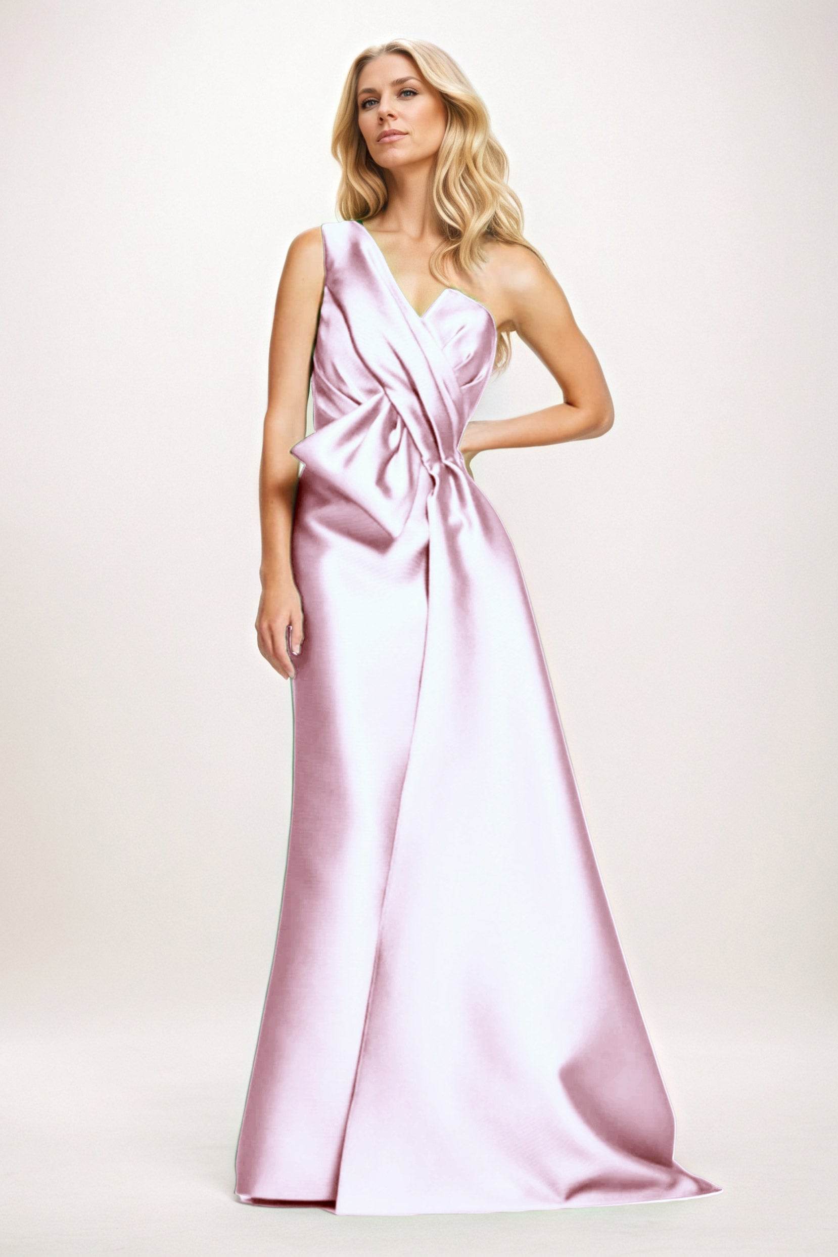 Sheath-Column Maxi Satin Mother of the Bride Dresses CM0410 - COCOMELODY