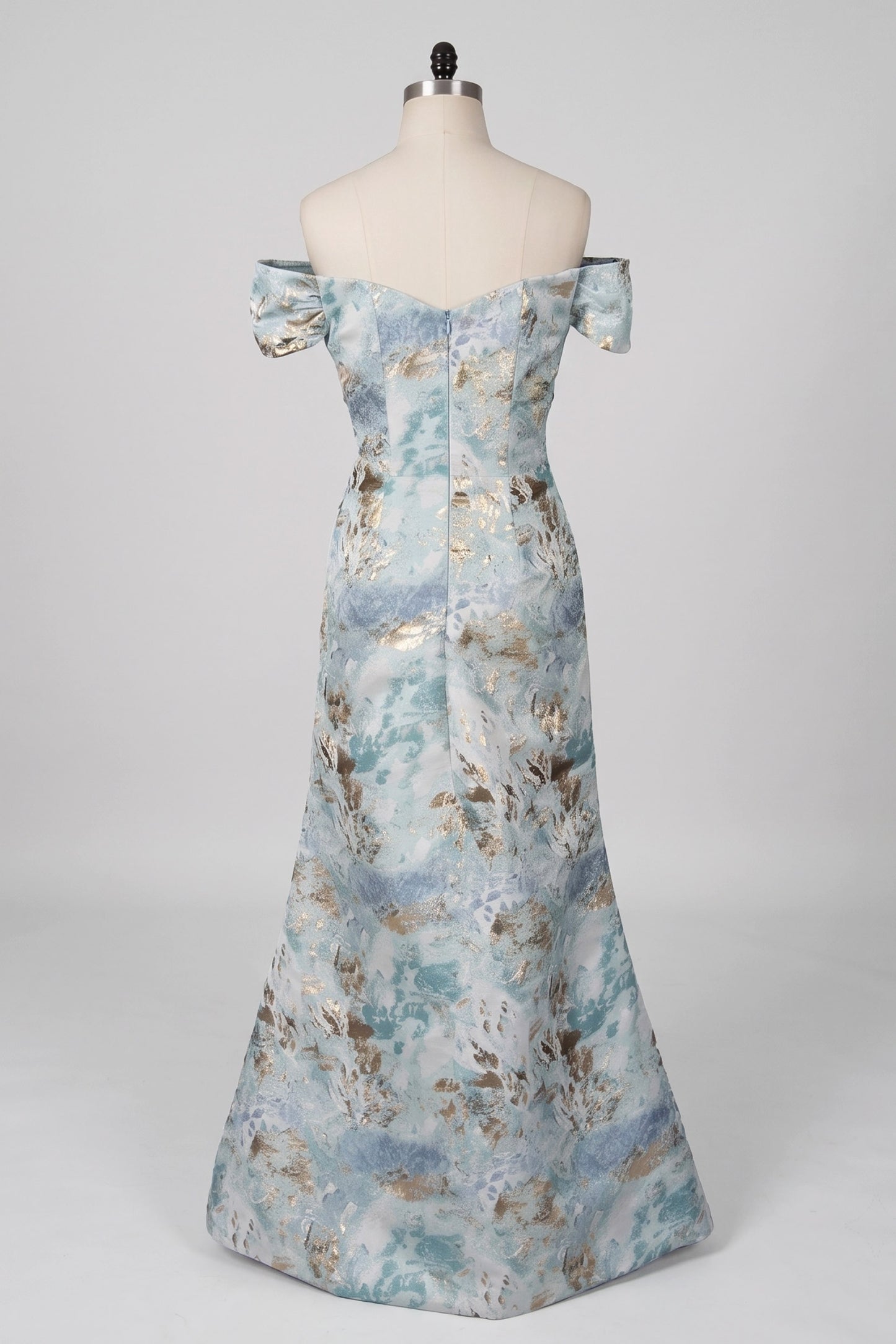Sheath-Column Floor Length Jacquard Mother of the Bride Dress CM0416