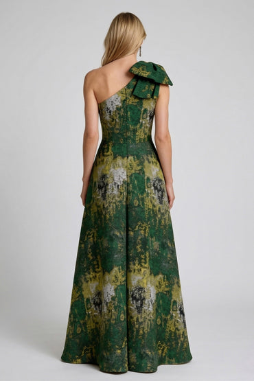 A-Line Floor Length Jacquard Mother of the Bride Dress CM0426