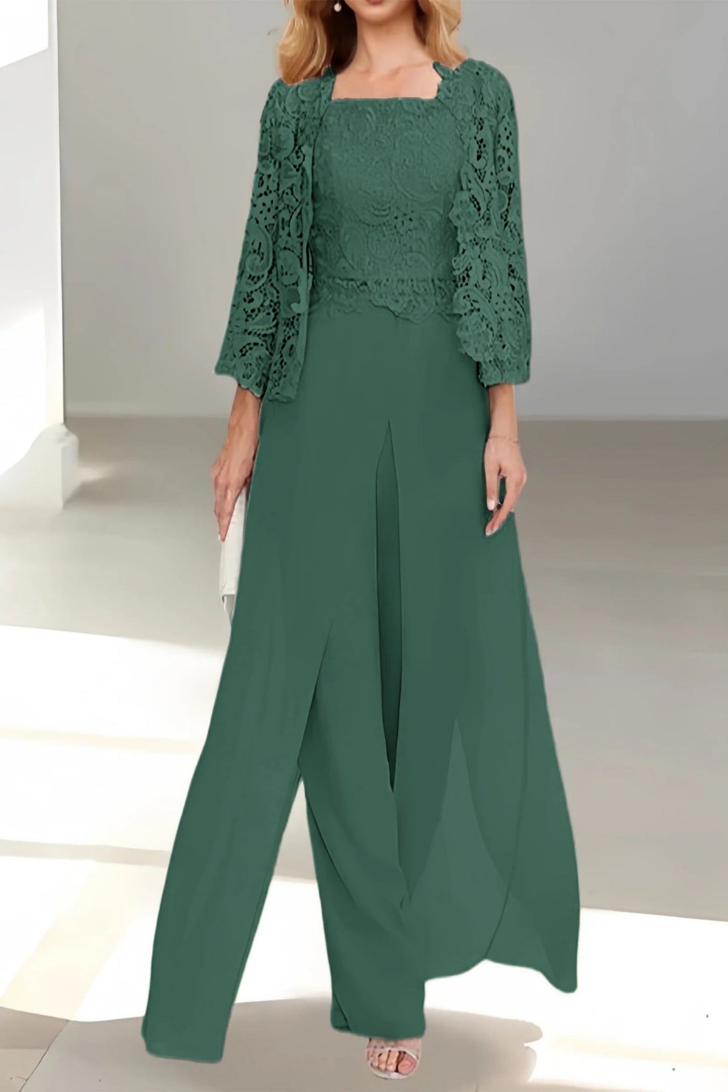 A-Line Floor Length Chiffon Mother of the Bride Dress CM0431