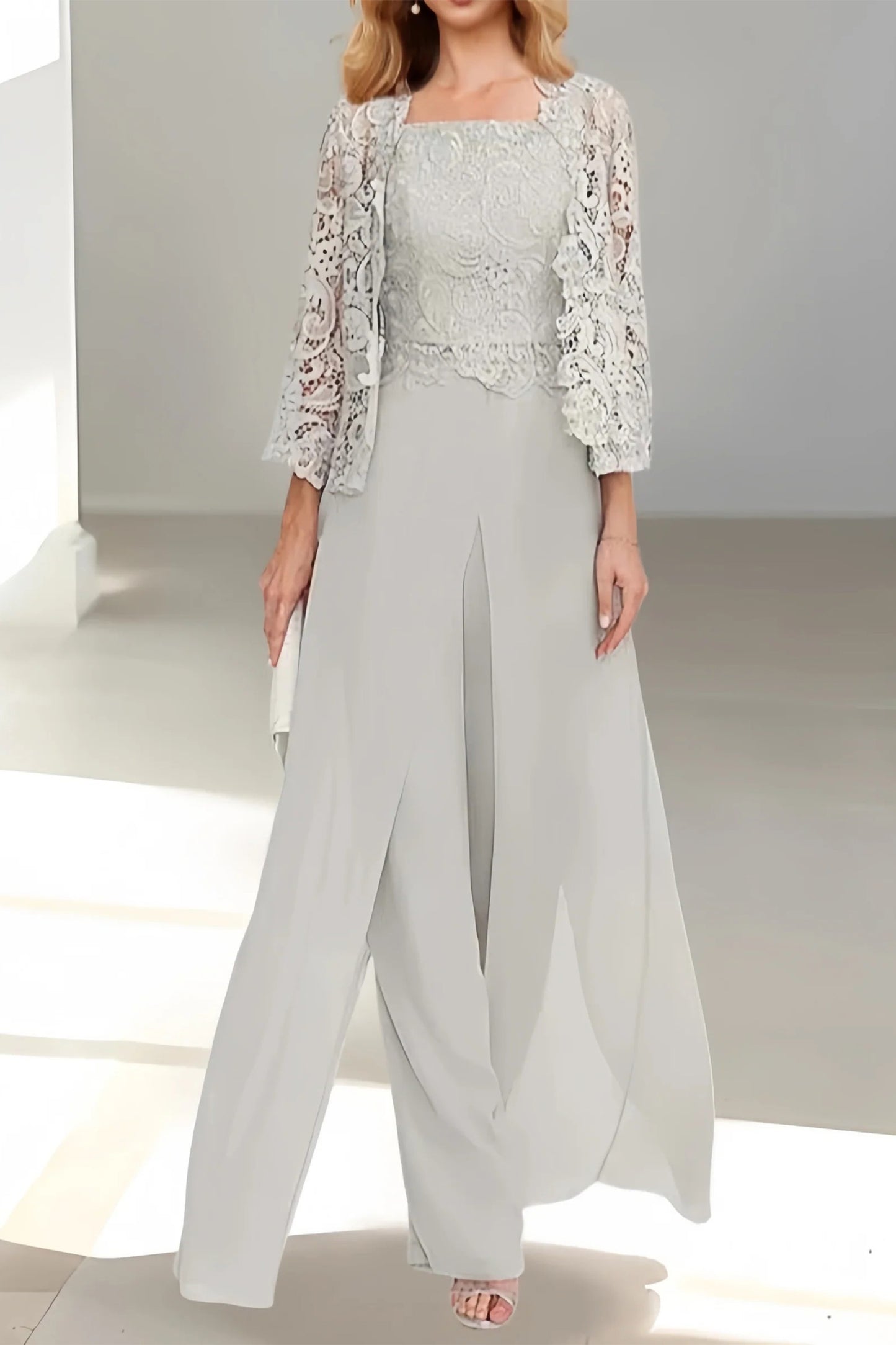 A-Line Floor Length Chiffon Mother of the Bride Dress CM0431